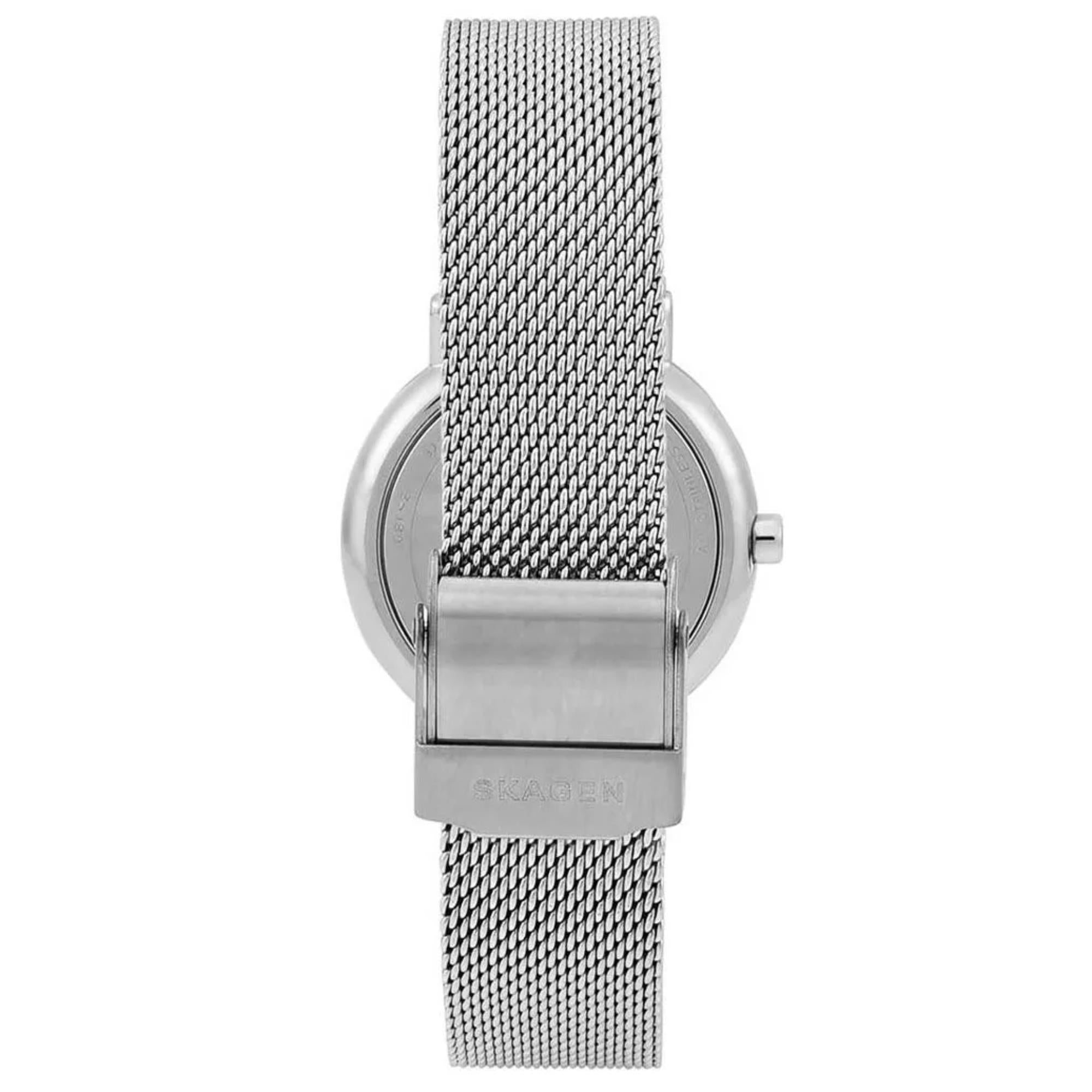 Skagen Signatur Lille Slim Steel Mesh White Dial Women’s Watch SKW2692