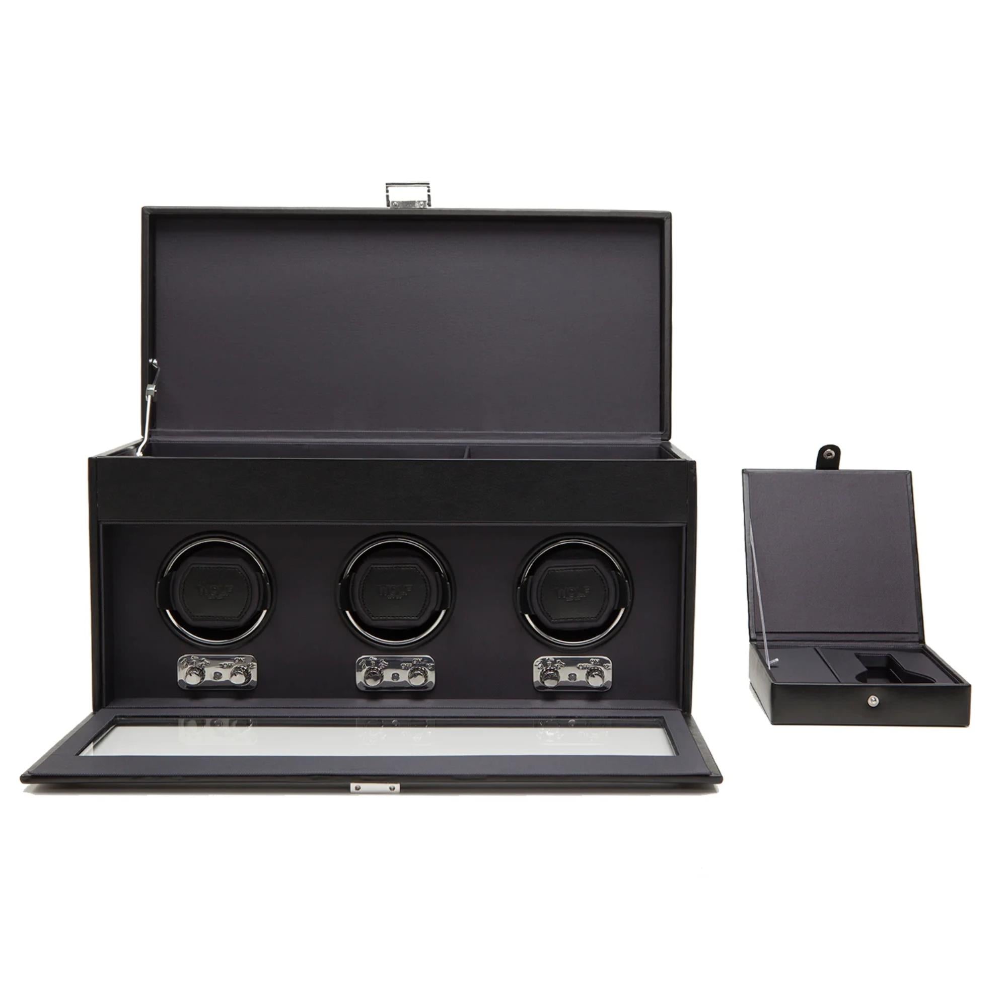 Wolf Heritage Triple Watch Winder with Storage 270502