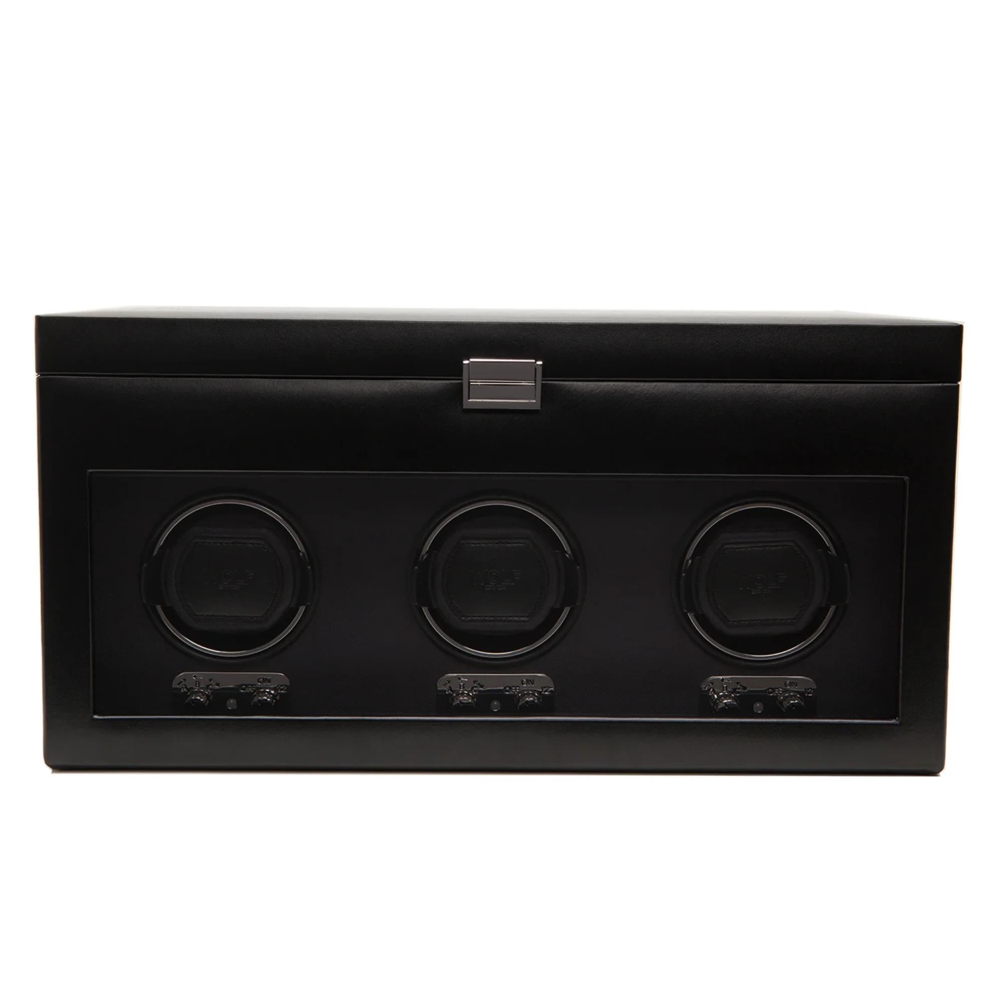 Wolf Heritage Triple Watch Winder with Storage 270502