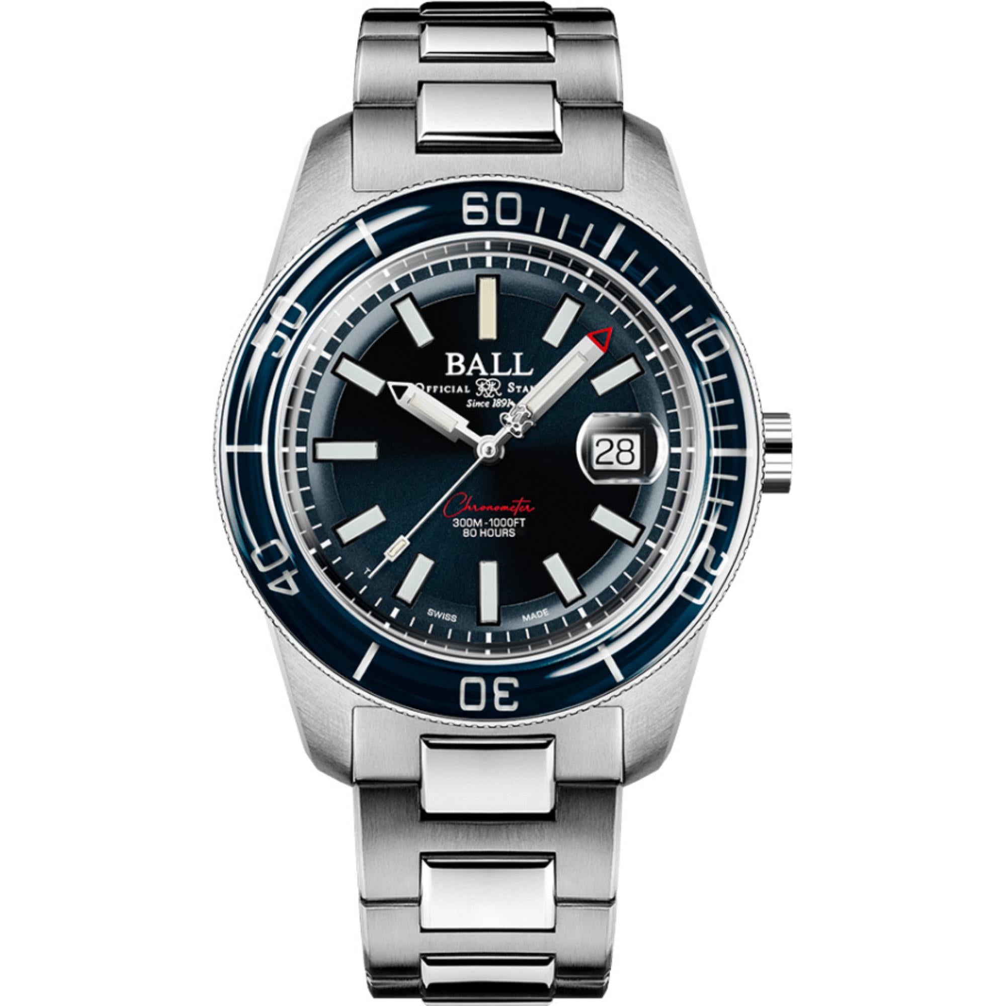 BALL Engineer M Skindiver III Beyond Limited Edition Blue Dial Stainless Steel Men’s Watch DD3100A-S2C-BE