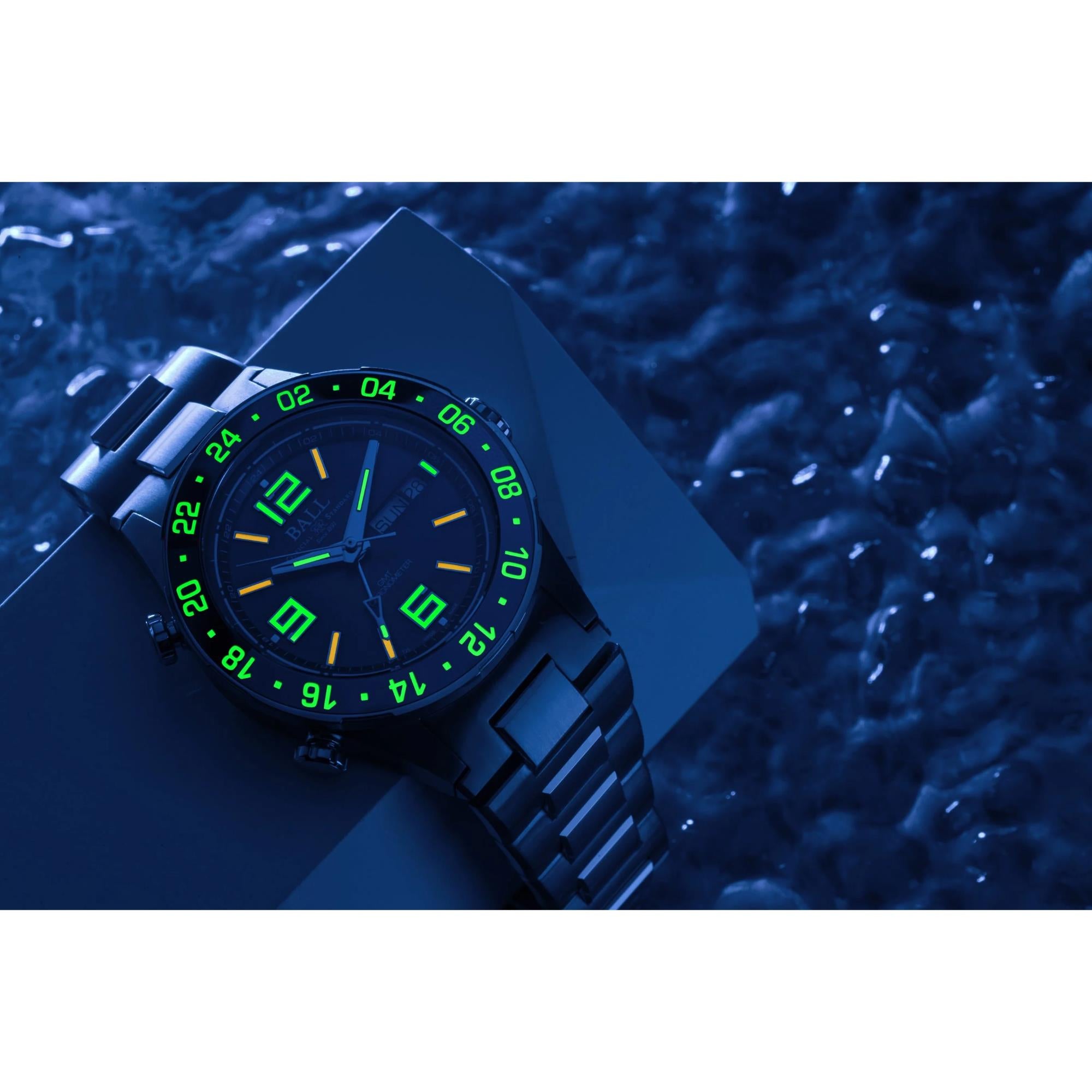 BALL Roadmaster Marine GMT Limited Edition Blue Dial Stainless Steel Men’s Watch DG3000A-S1CJ-BE