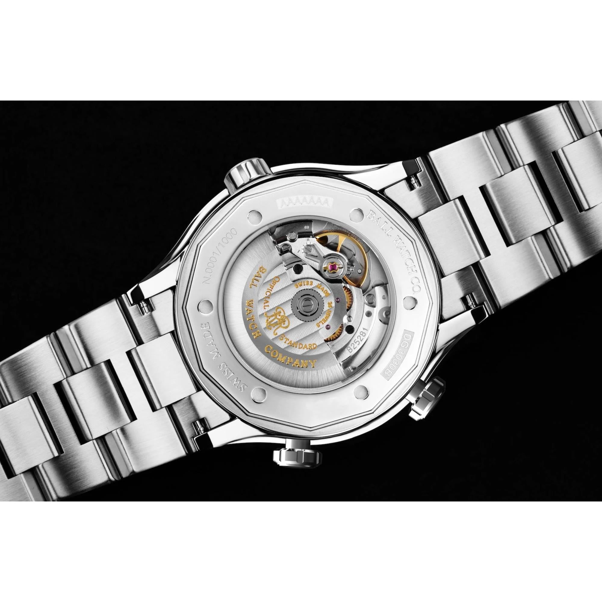 BALL Roadmaster Marine GMT Limited Edition Black Dial Stainless Steel Men’s Watch DG3030B-S4C-BK