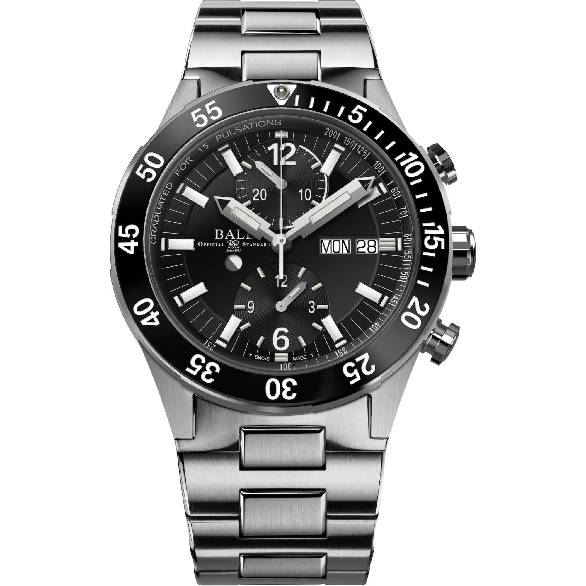 BALL Roadmaster Rescue Chronograph Black Dial Men’s Watch DC3030C-S-BK