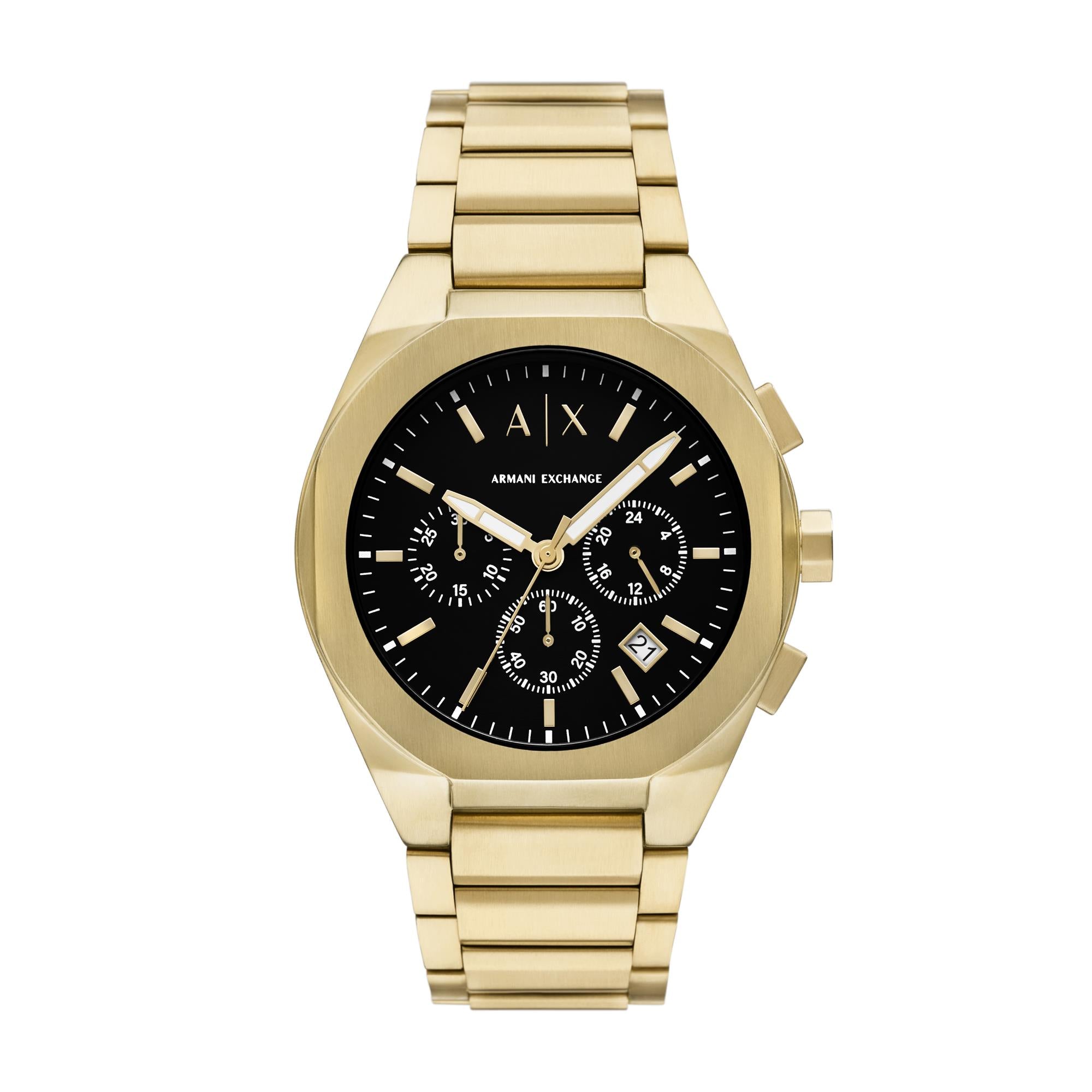 Armani Exchange Chronograph Black Dial Stainless Steel Men’s Watch AX4180