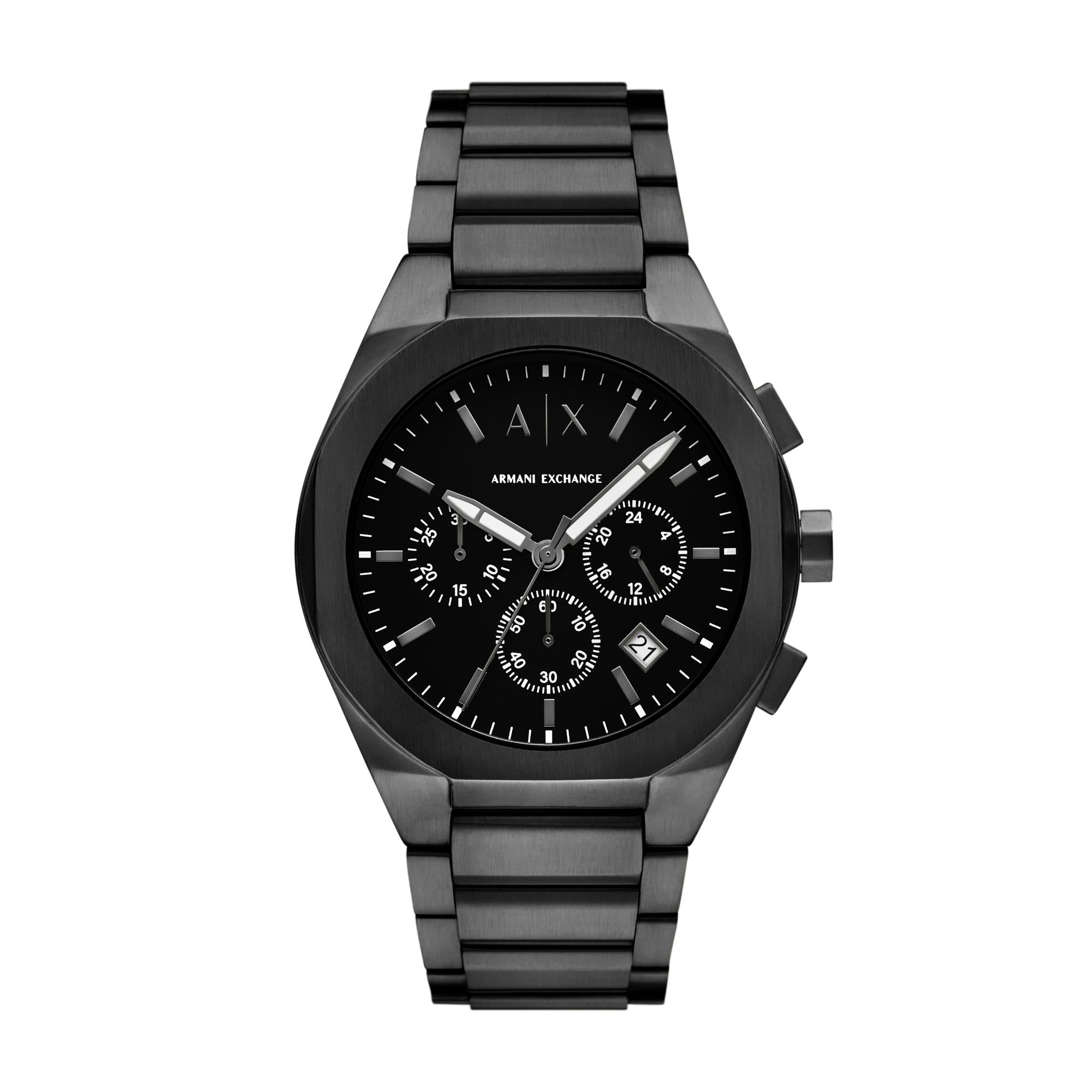 Armani Exchange Chronograph Black Dial Stainless Steel Men’s Watch AX4183