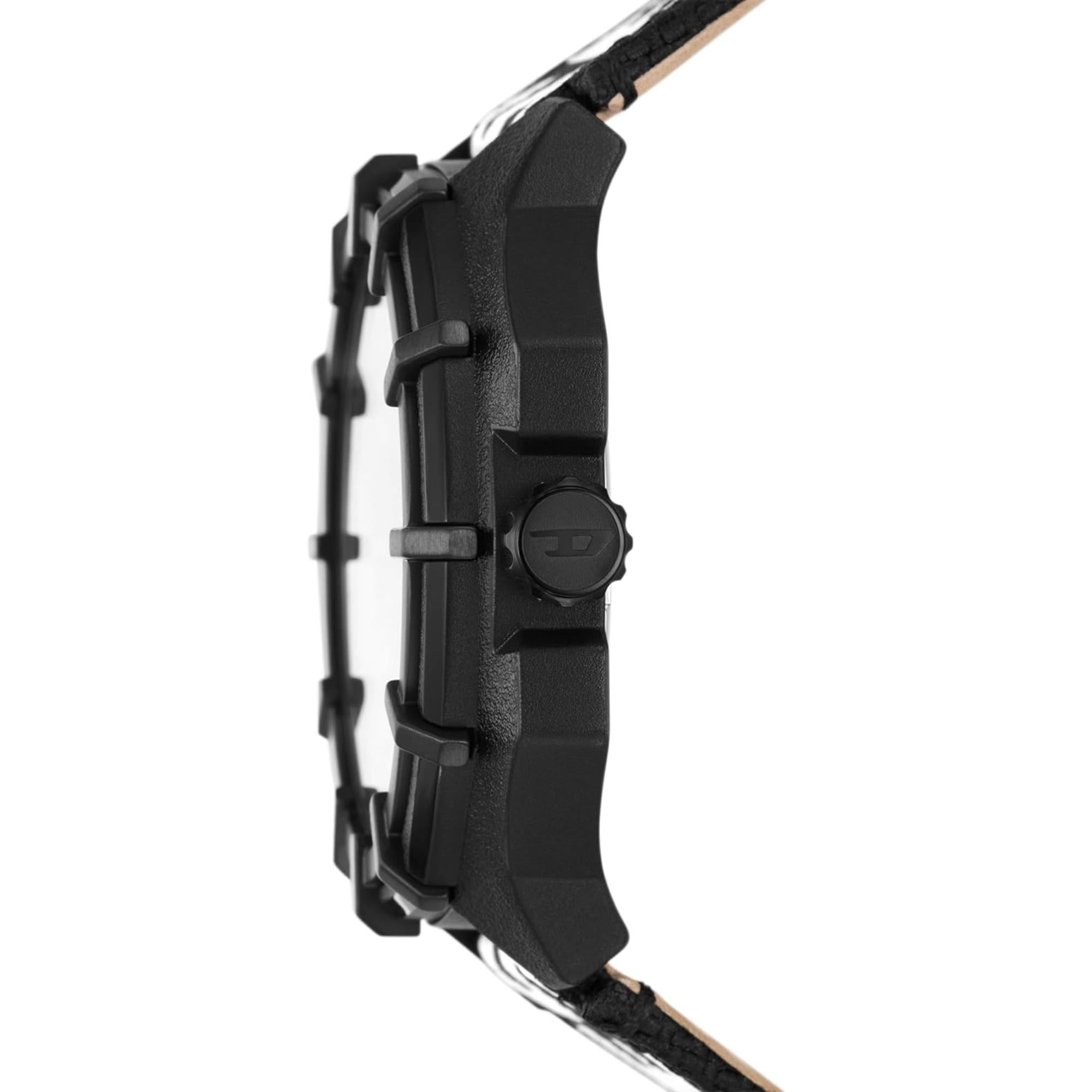 Diesel Framed Solar-Powered Black rPET Strap Black Dial Men’s Watch DZ4654