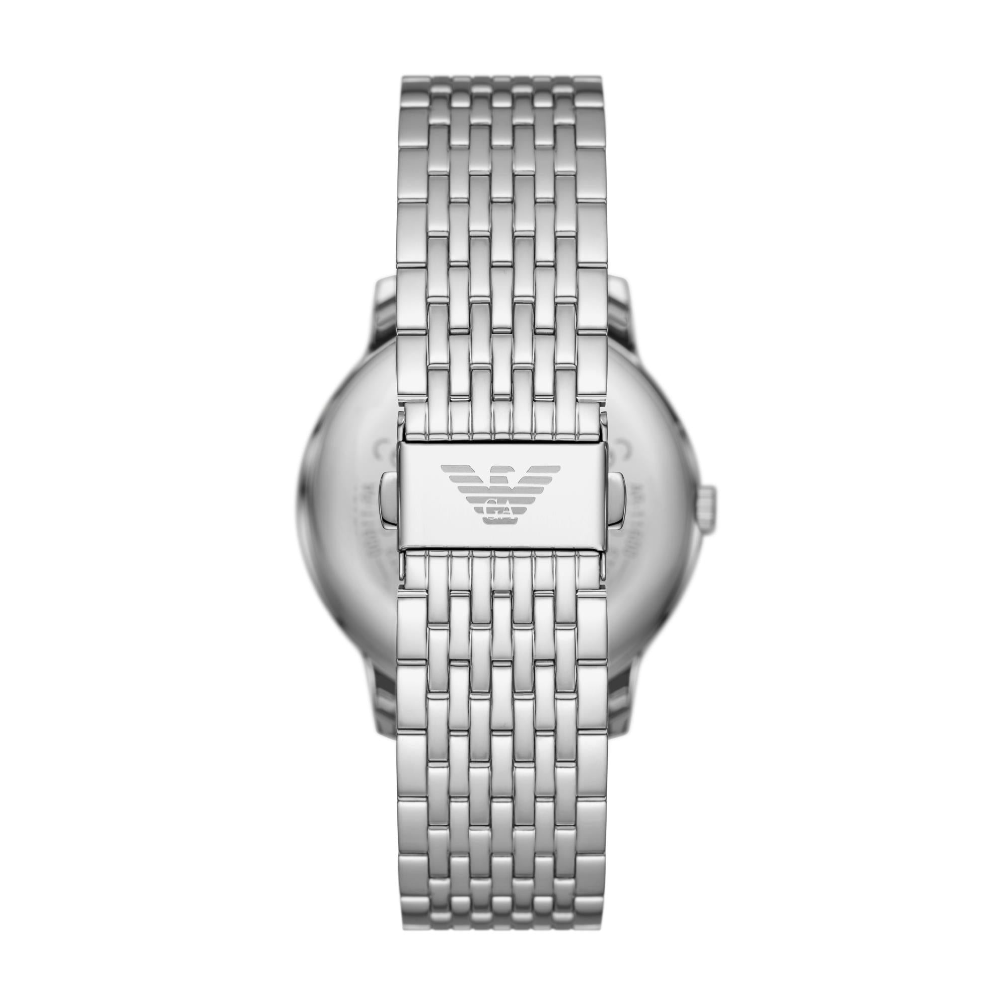 Emporio Armani Date Stainless Steel Black Dial Men’s Watch AR11600