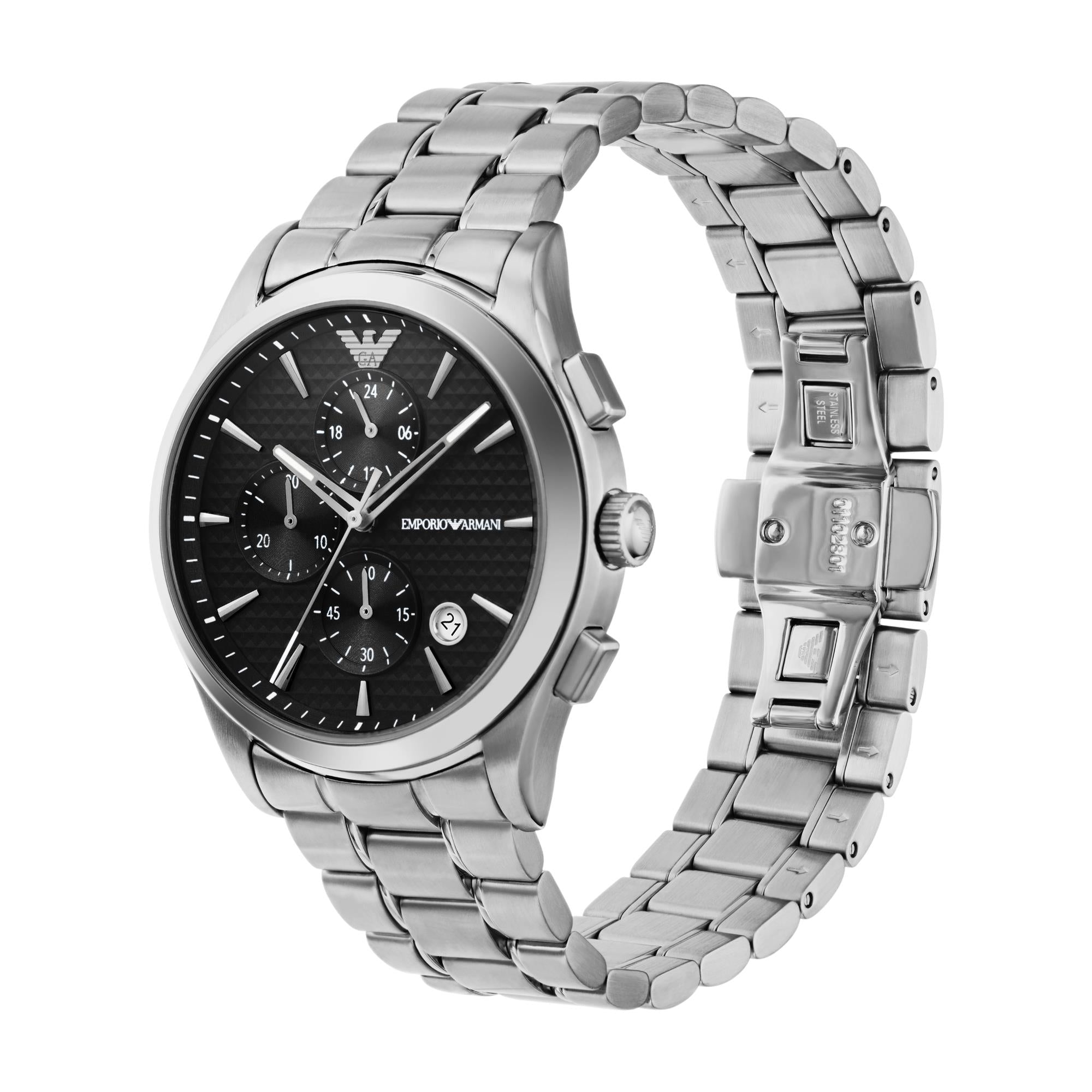 Emporio Armani Chronograph Stainless Steel Black Dial Men’s Watch AR11602