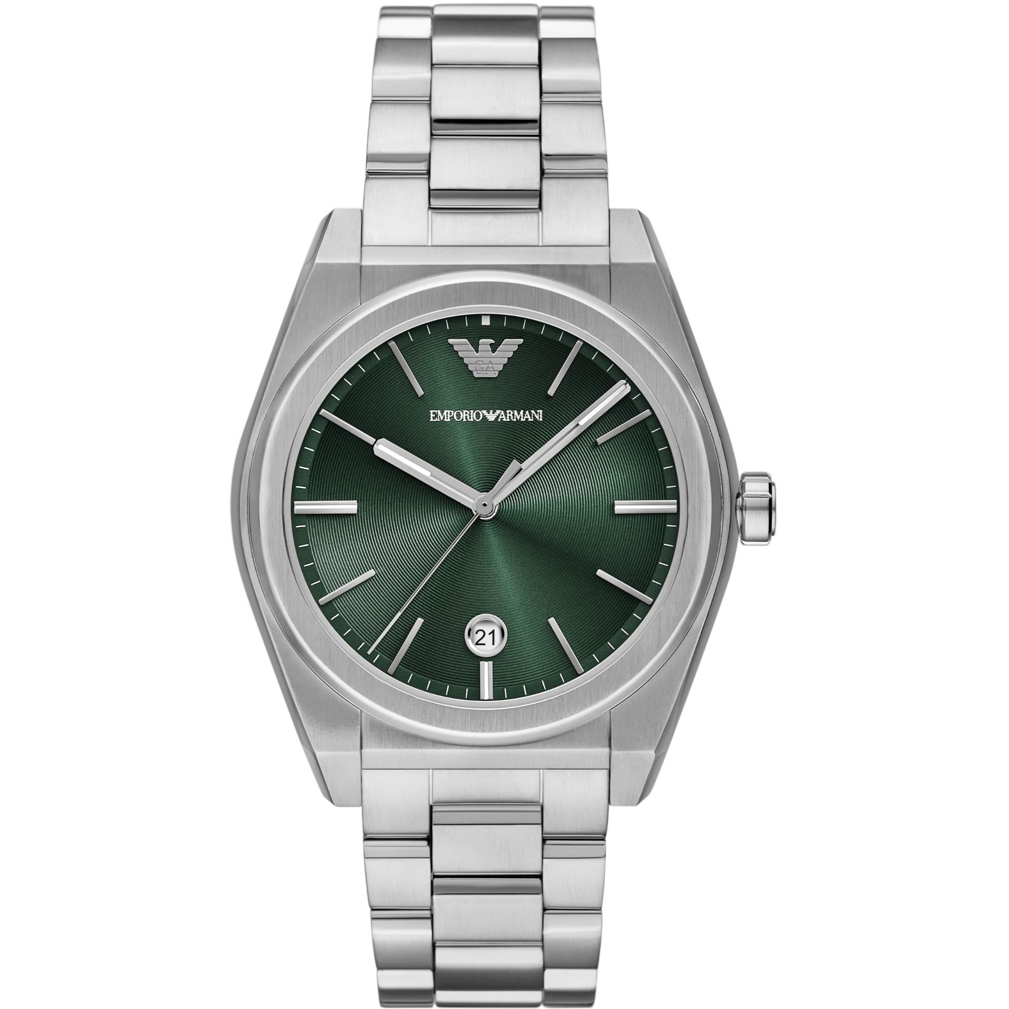 Emporio Armani Federico Stainless Steel Green Dial Men's Watch AR11621