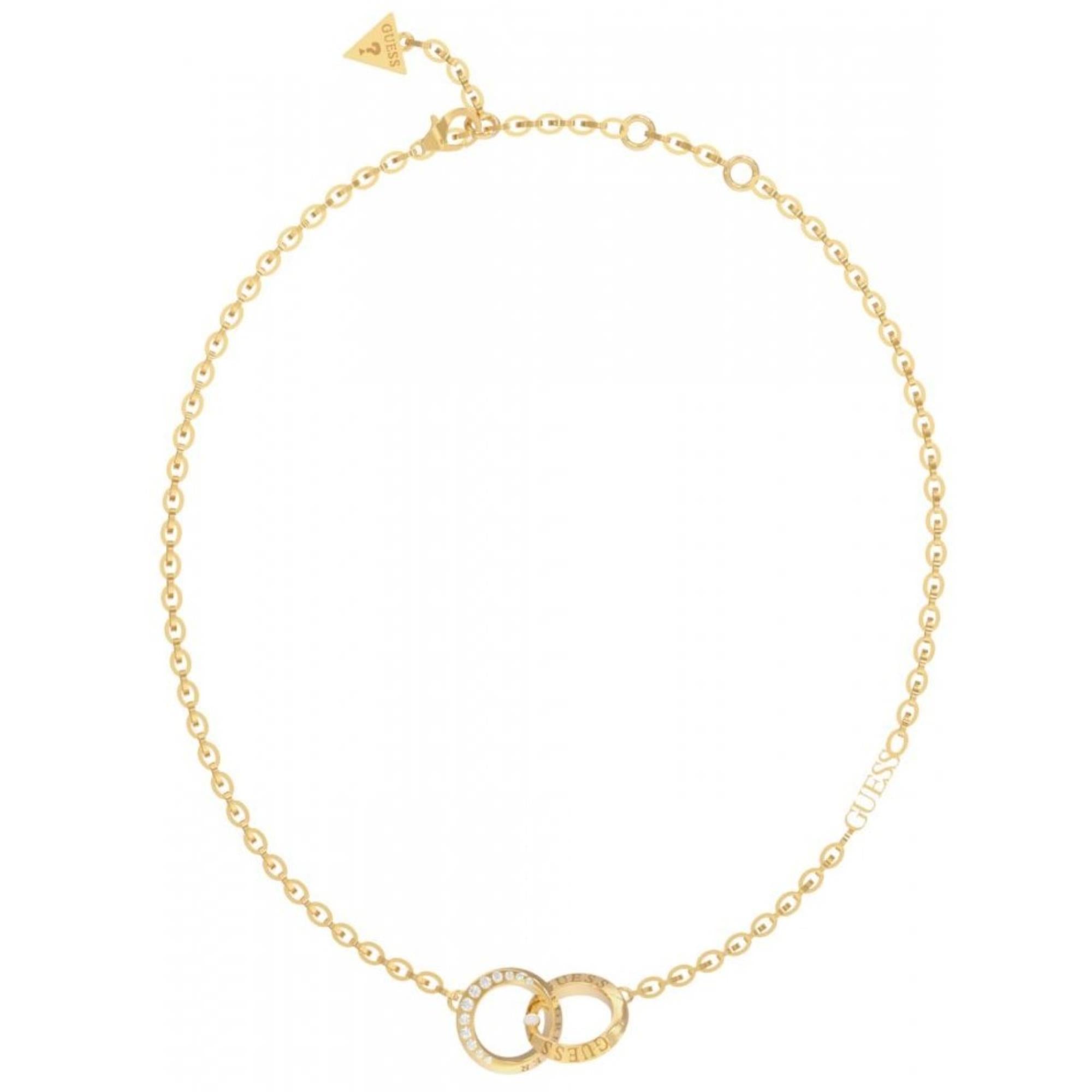 Guess Ladies Yellow Gold-Plated Mini Forever Link Necklace UBN02191YG