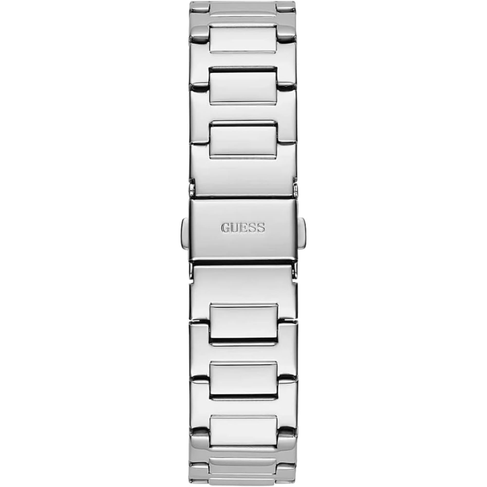 Guess Women's Silver Crystal Dial Stainless Steel Bracelet Watch GW0558L1