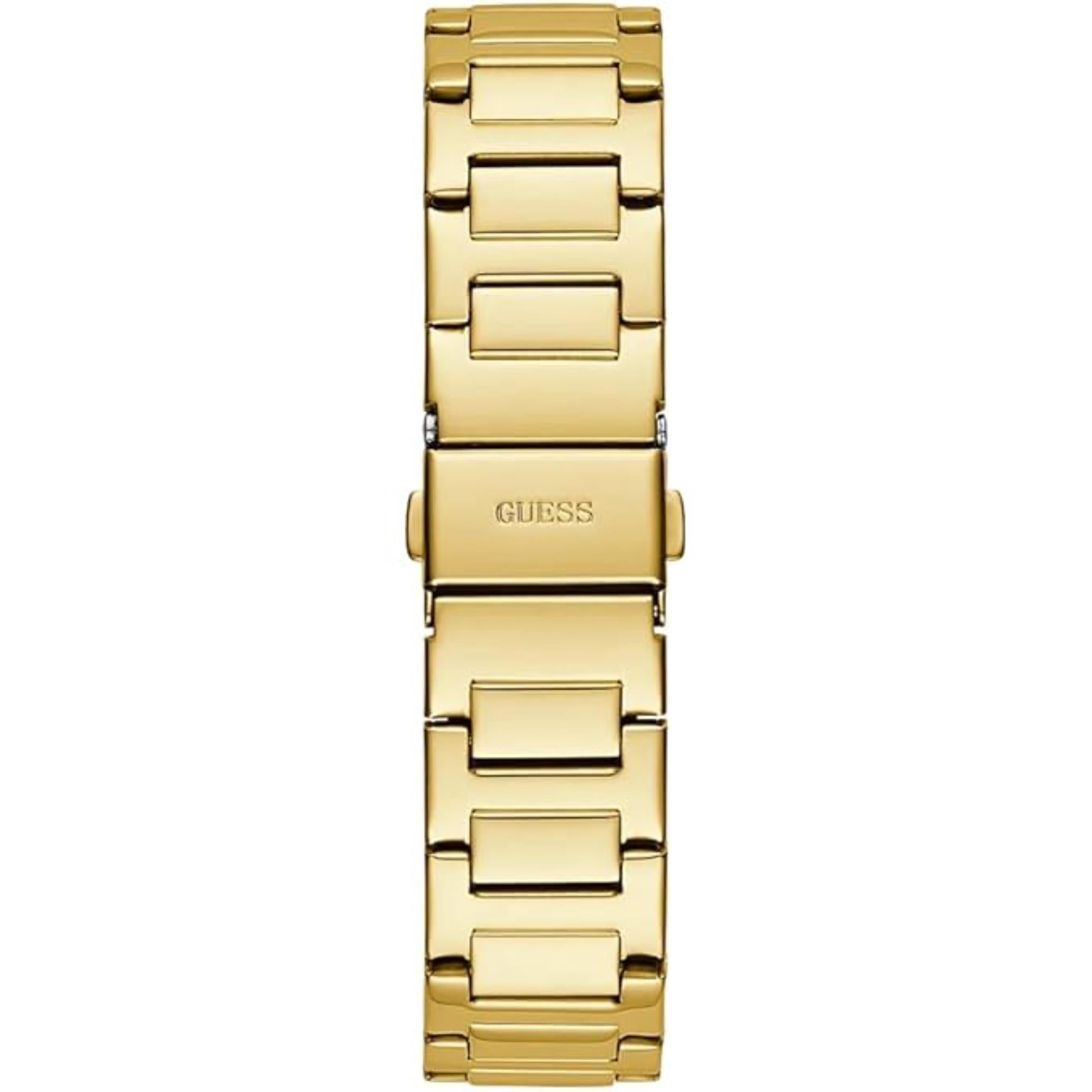 Guess Women's Gold Crystal Dial Gold Tone Stainless Steel Bracelet Watch GW0558L2