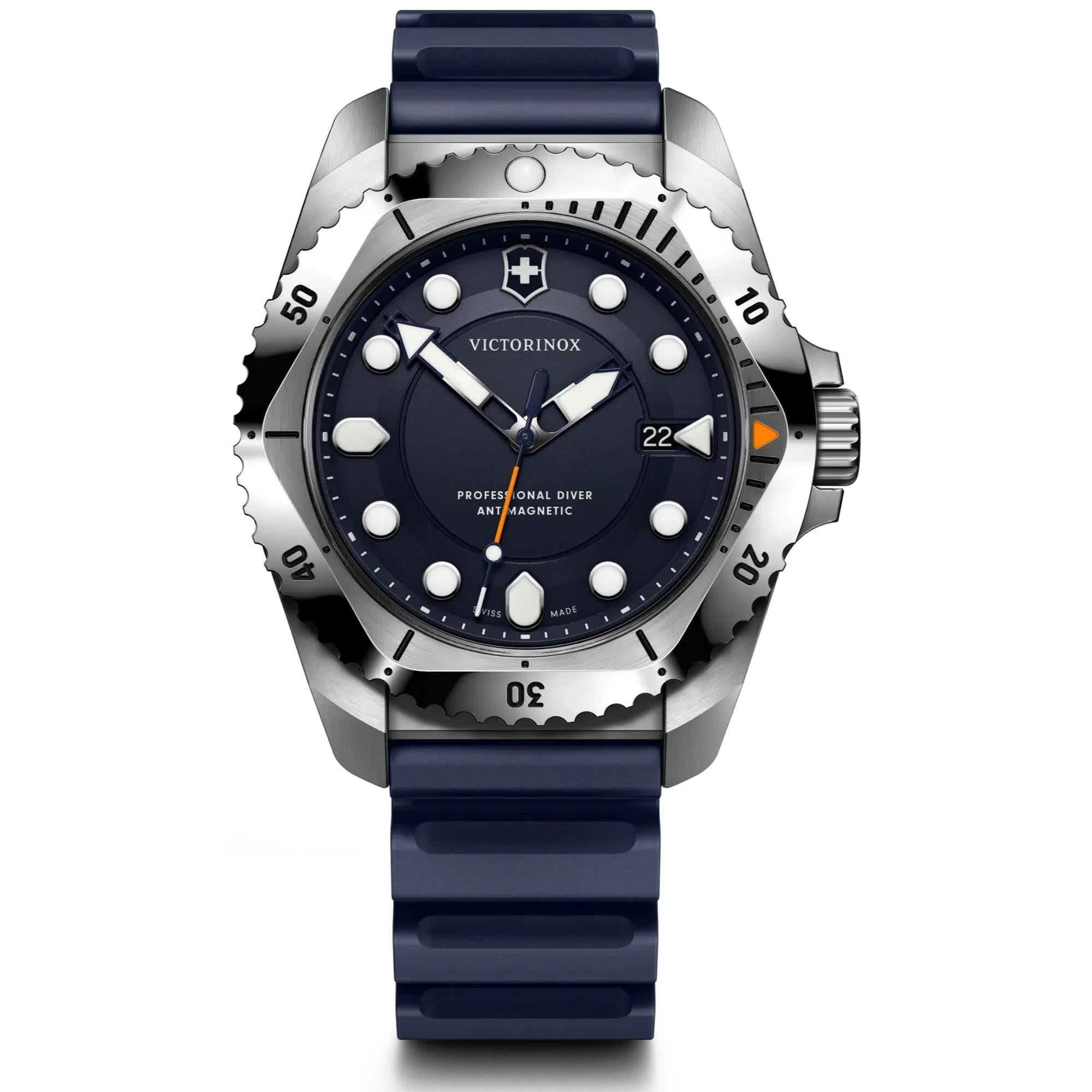 Victorinox Dive Pro Quartz Three-Hand Steel Blue Dial Men's Watch 241991