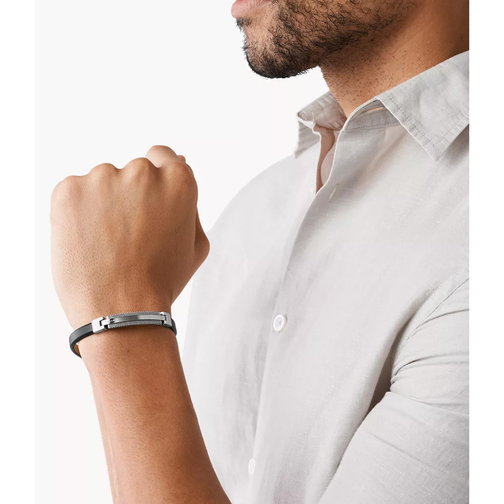Skagen Torben LiteHide™ Leather Strap Men's Bracelet SKJM0208040