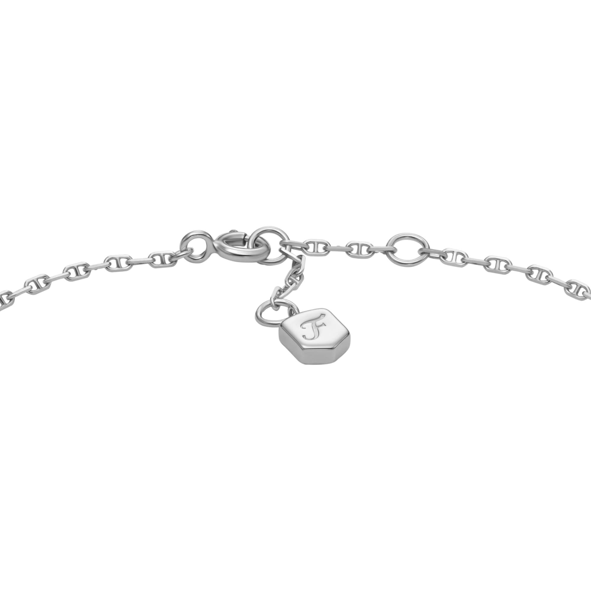 Fossil Sterling Heritage Sterling Silver Station Women's Bracelet JFS00637040
