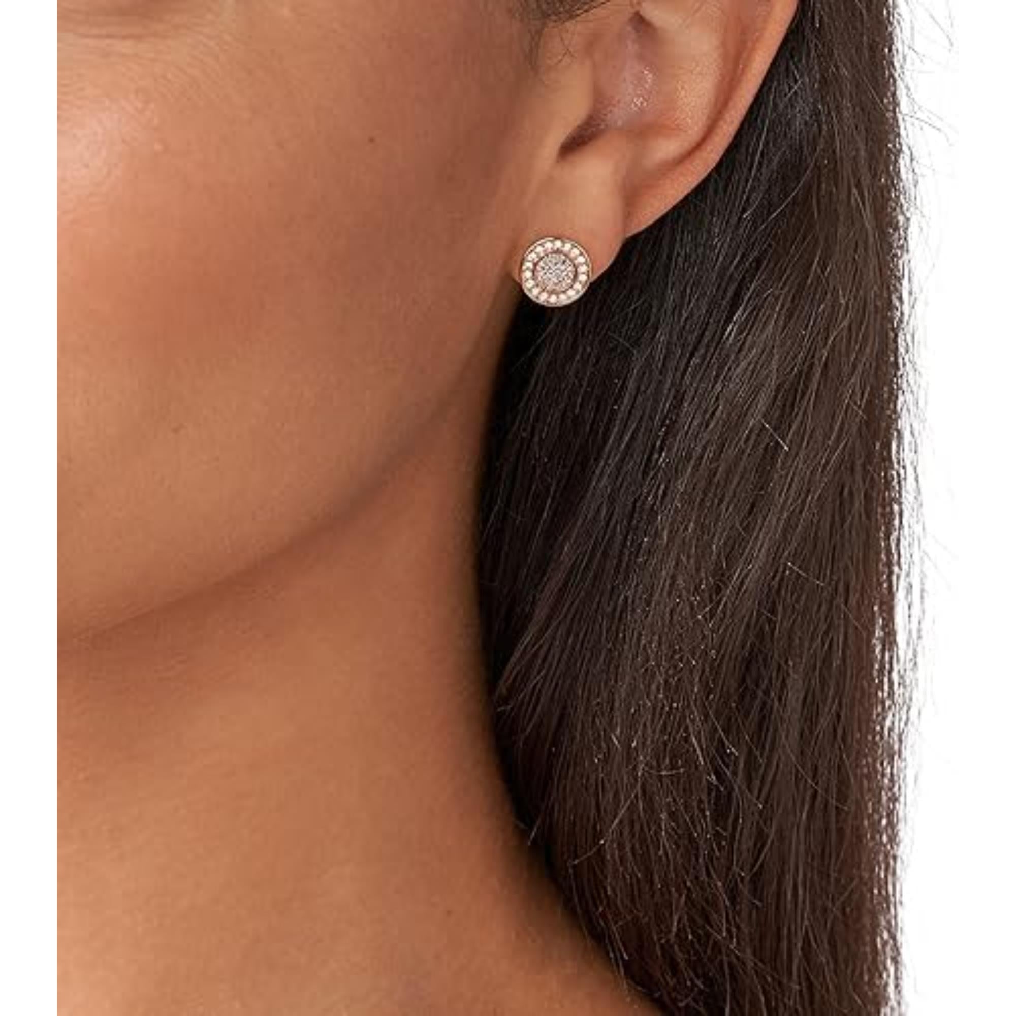 Fossil Mosaic Mother-of-Pearl Stud Women's Earrings JF02906791