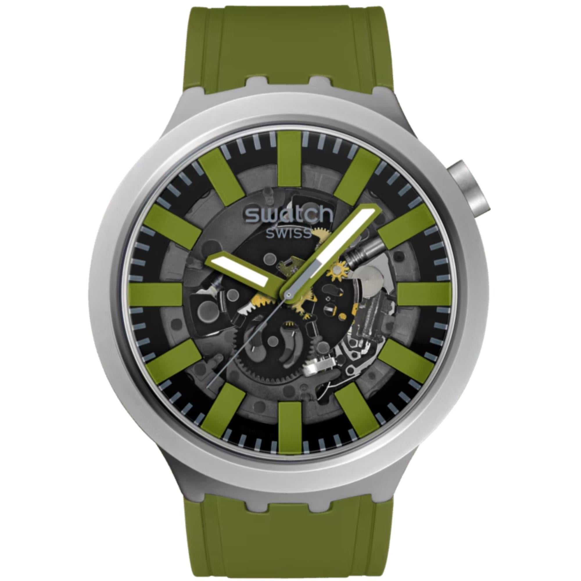 Swatch Thru The Underbrush Unisex Green Dial Watch SB07S118