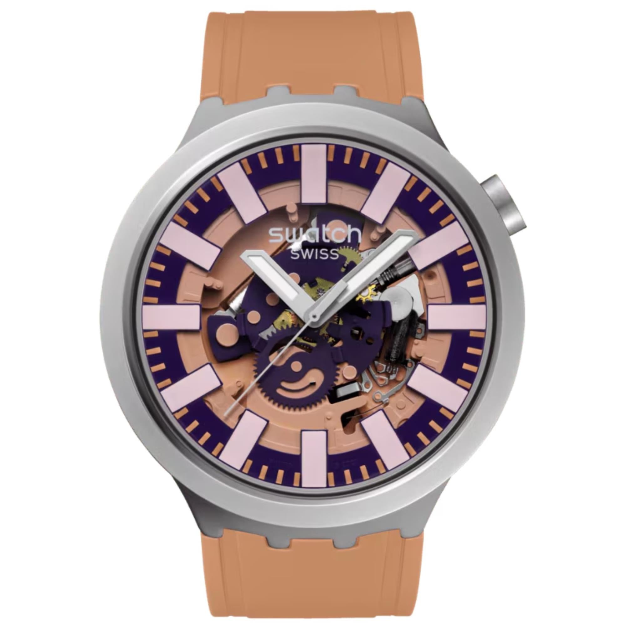 Swatch Terracotta Tide Unisex Pink Dial Watch SB07S119