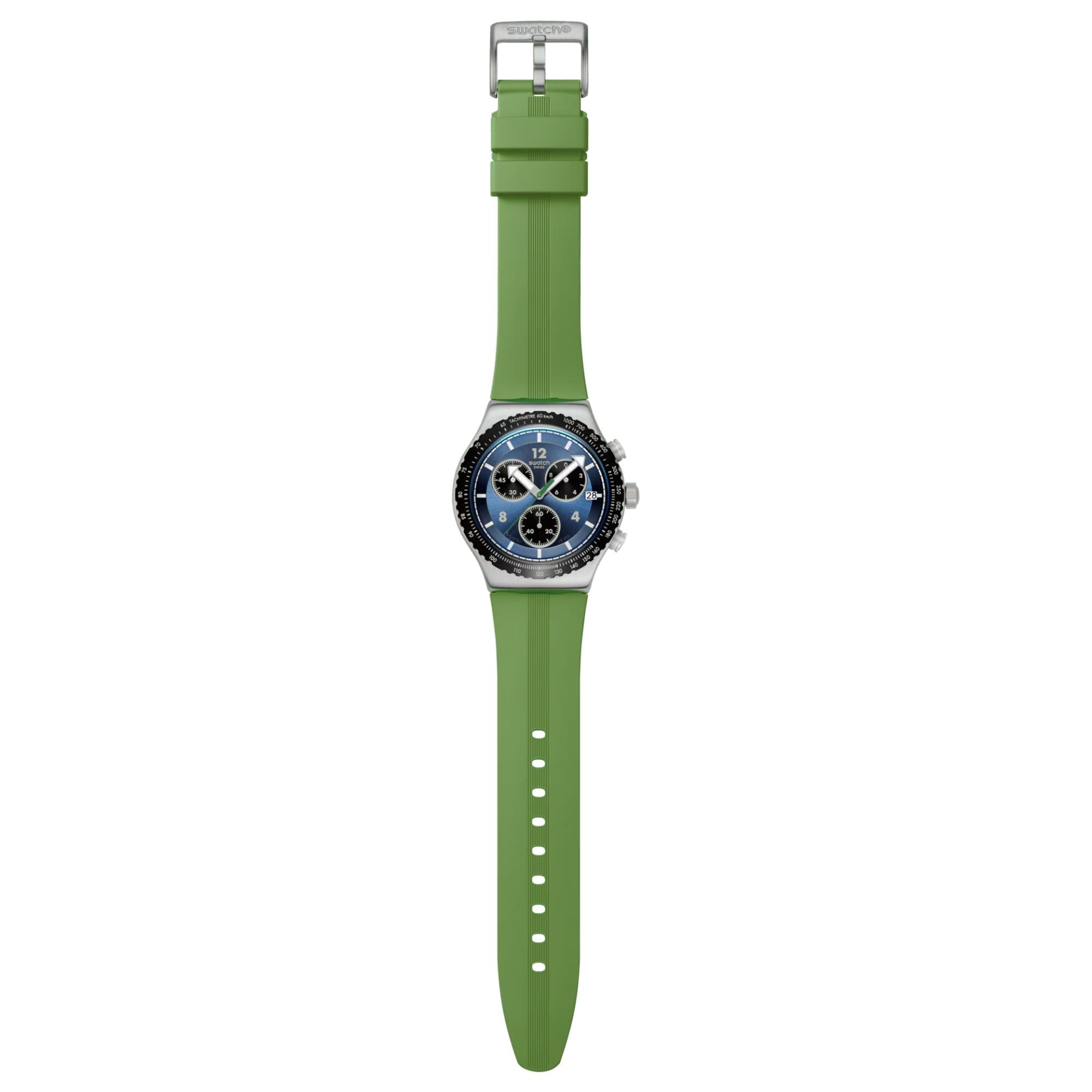 Swatch Dusk Thru The Leaves Blue Dial Unisex Watch YVS531