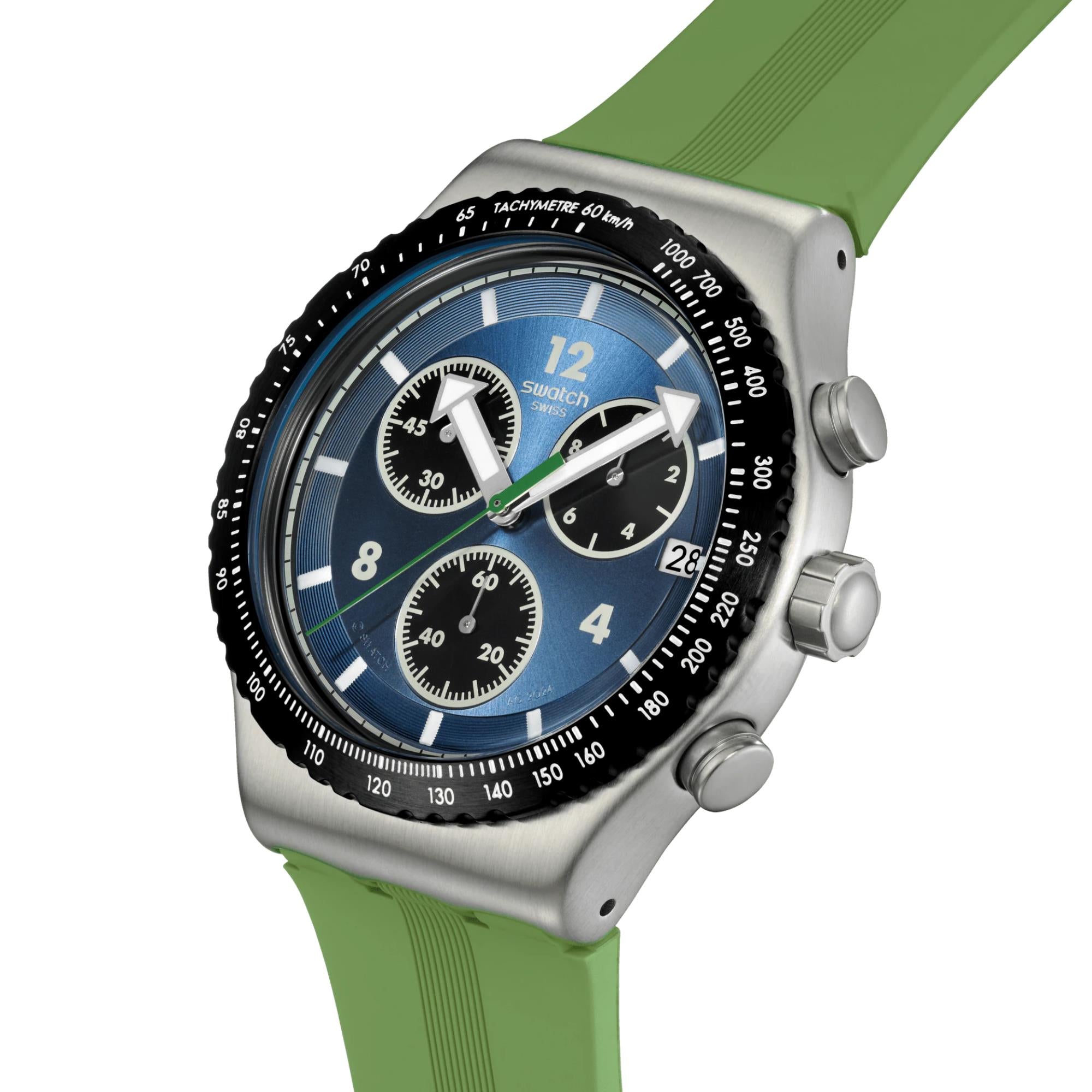 Swatch Dusk Thru The Leaves Blue Dial Unisex Watch YVS531
