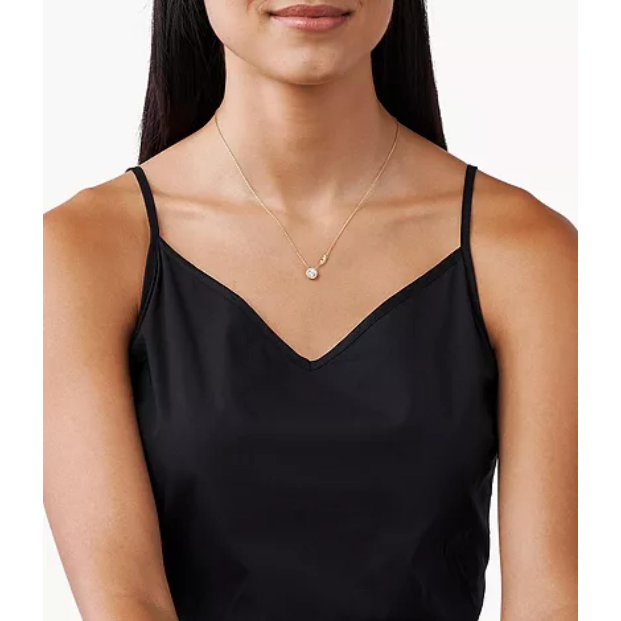 Michael Kors 14k Gold-Plated Sterling Silver CZ Pendant Women's Necklace MKC1208AN710