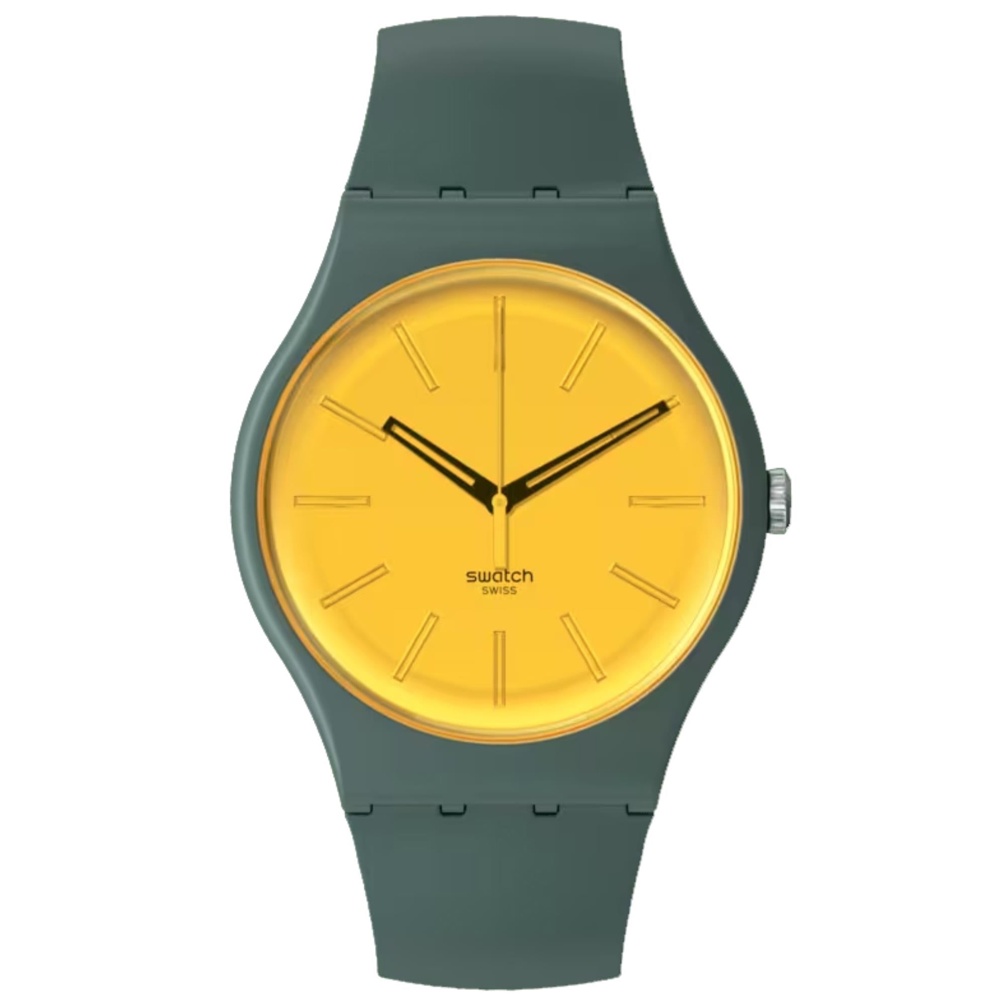 Swatch Gold In The Garden Gold Dial Unisex Watch SO29G103