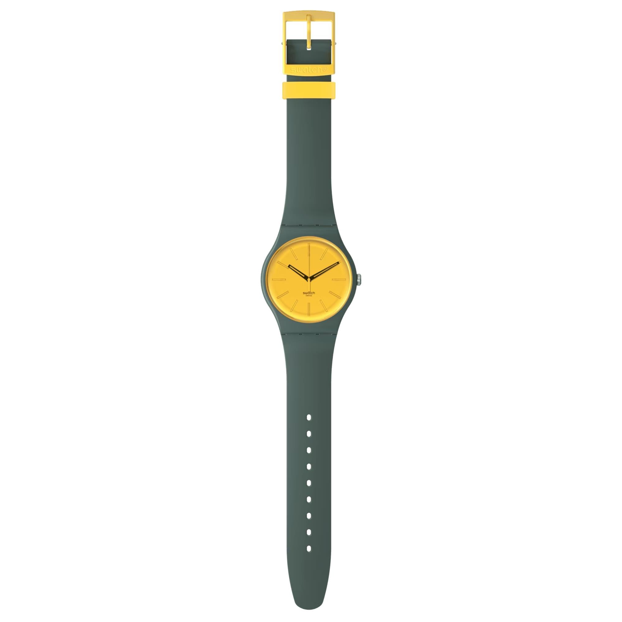 Swatch Gold In The Garden Gold Dial Unisex Watch SO29G103