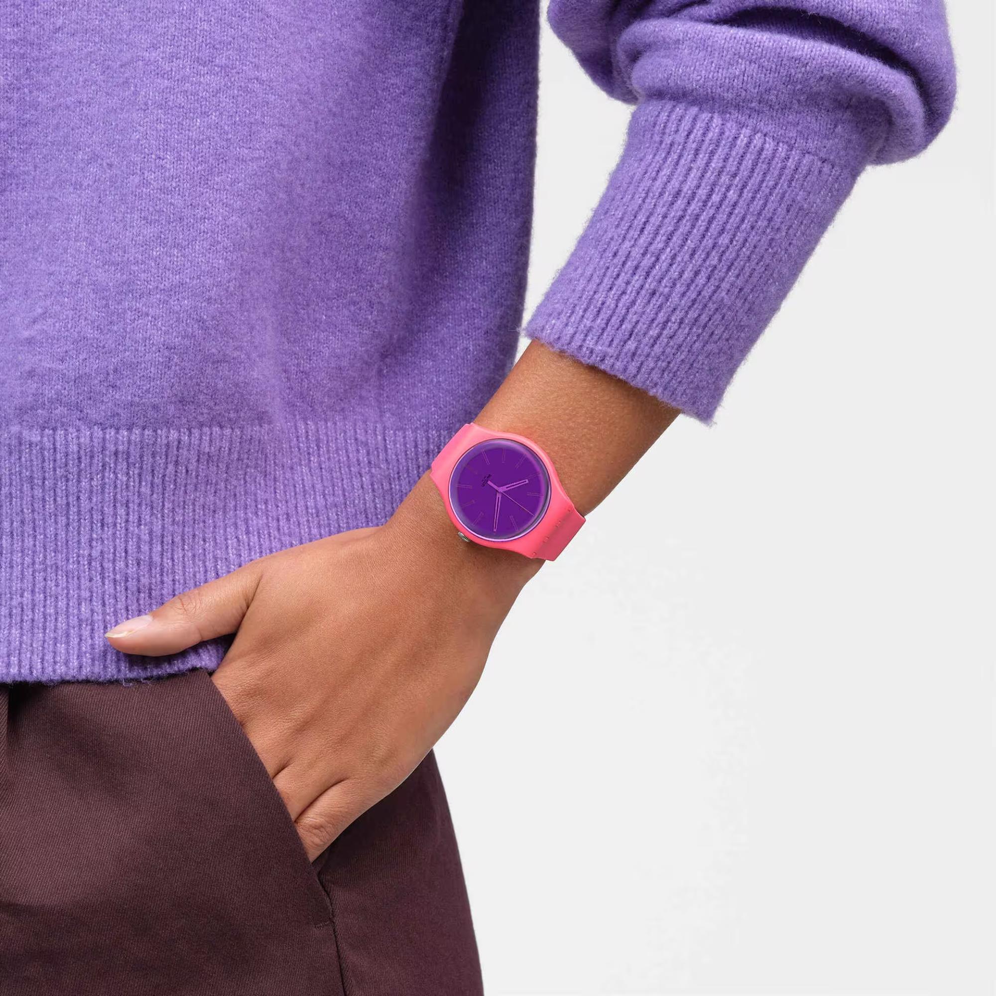Swatch Berry Harmonious Unisex Purple Dial Watch SO29P102