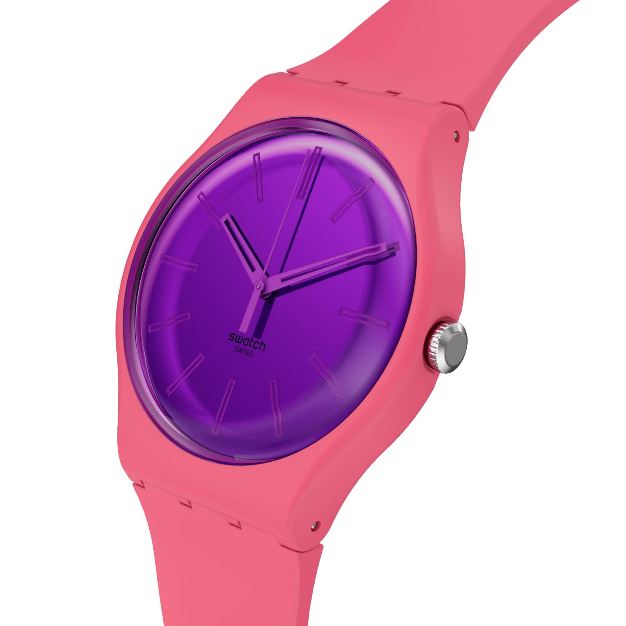 Swatch Berry Harmonious Unisex Purple Dial Watch SO29P102