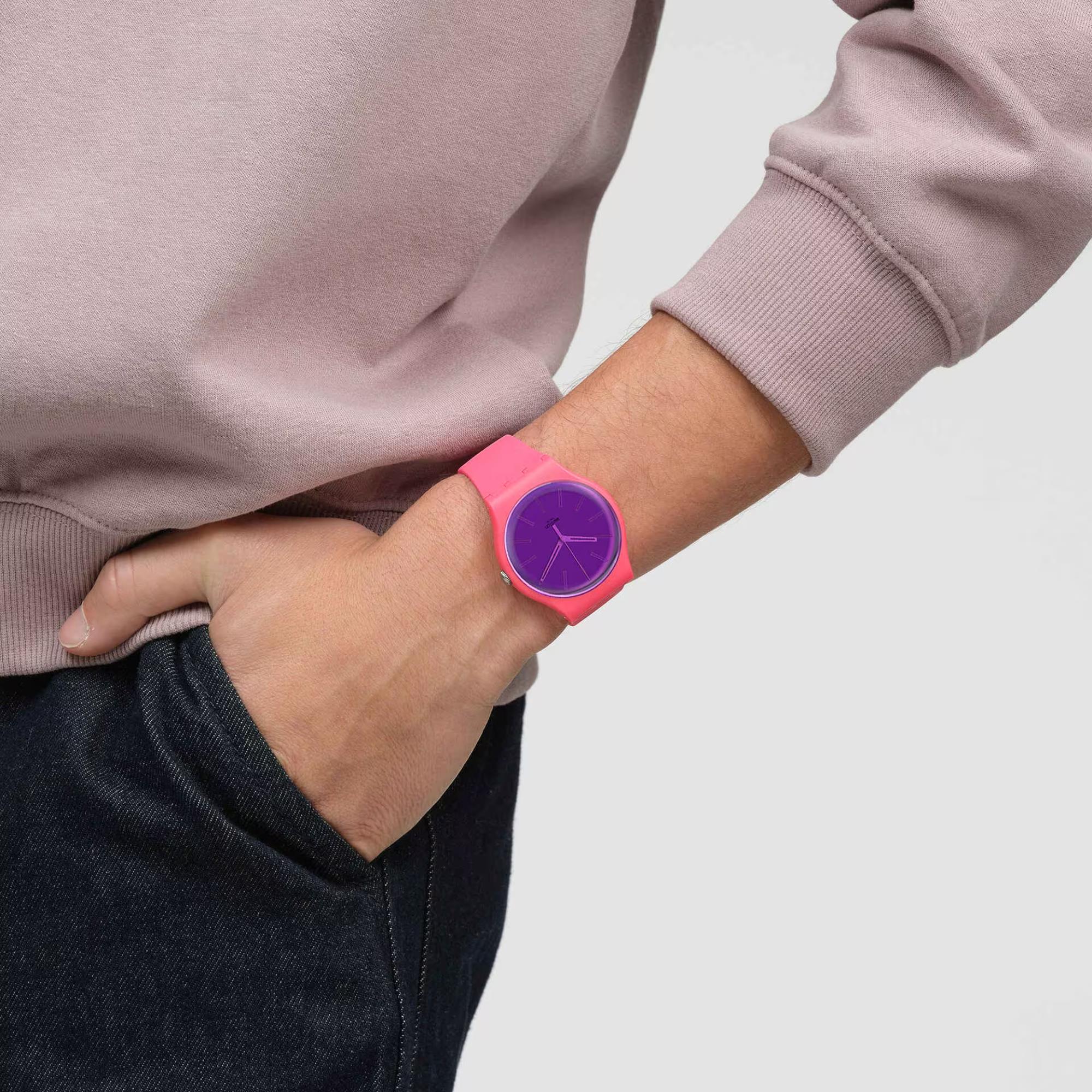 Swatch Berry Harmonious Unisex Purple Dial Watch SO29P102