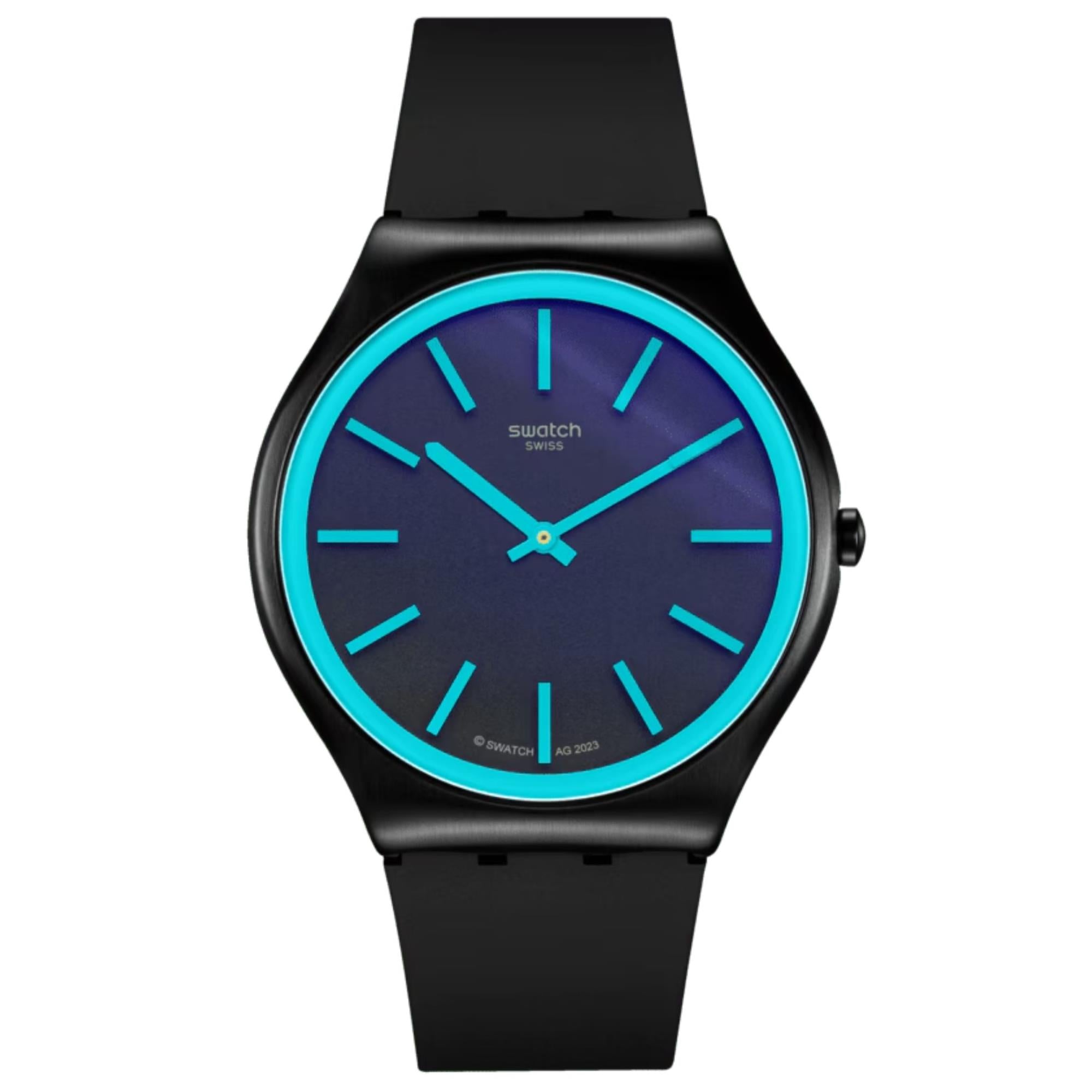 Swatch Obsidian Shimmer Blue Dial Unisex Watch SS07B111