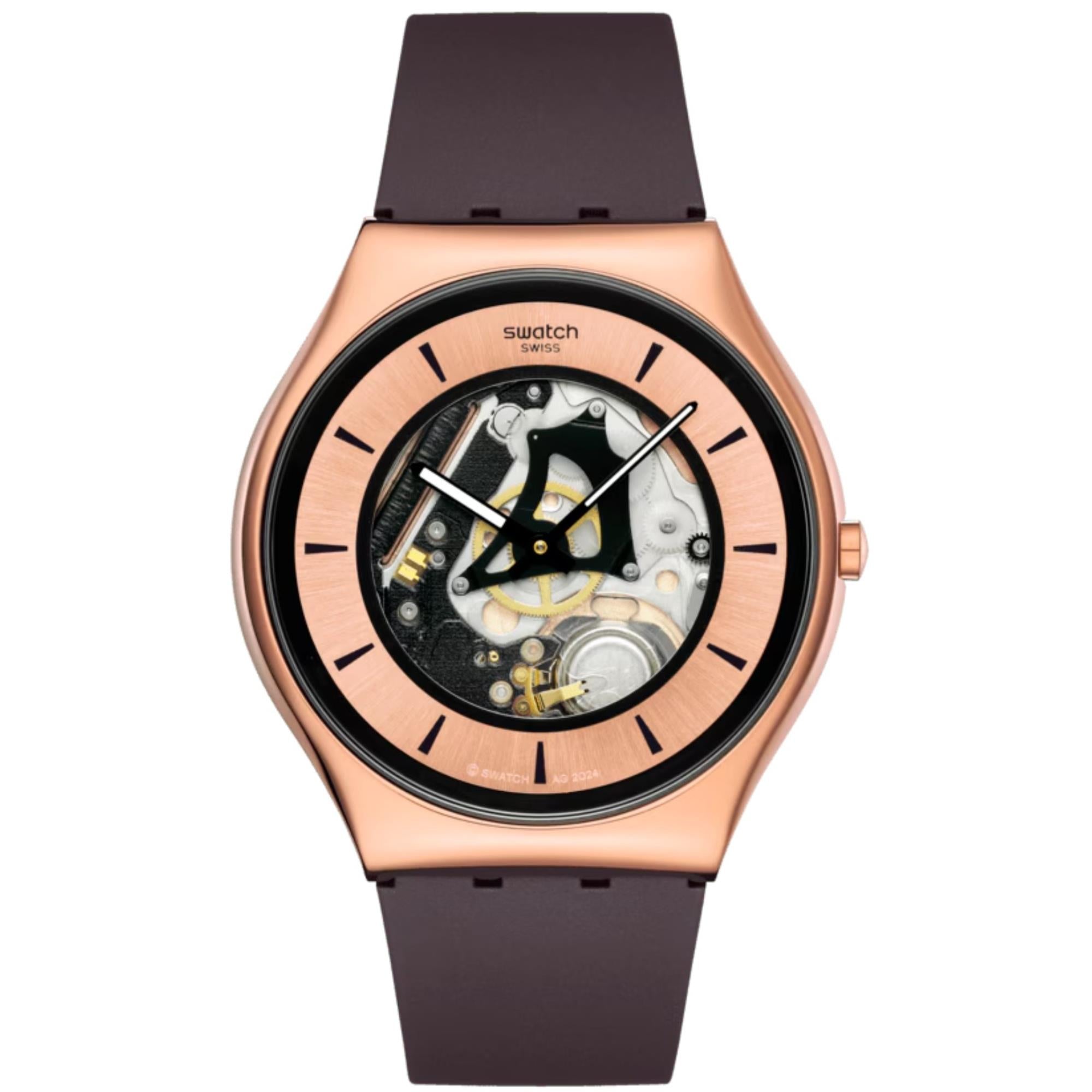 Swatch Copper Flame Pink Dial Unisex Watch SS07G107
