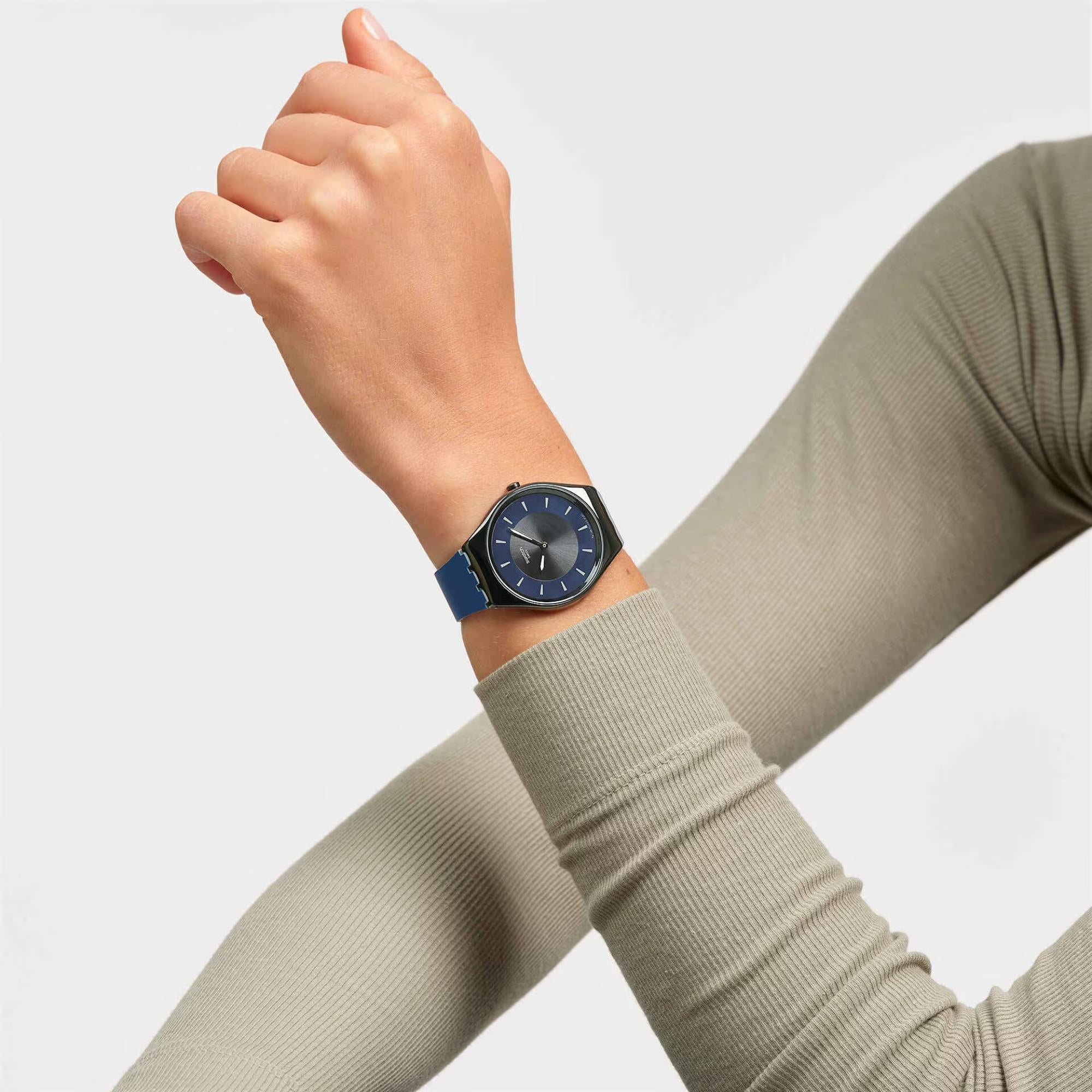 Swatch Duet At Dusk Blue Dial Unisex Watch SYXB108