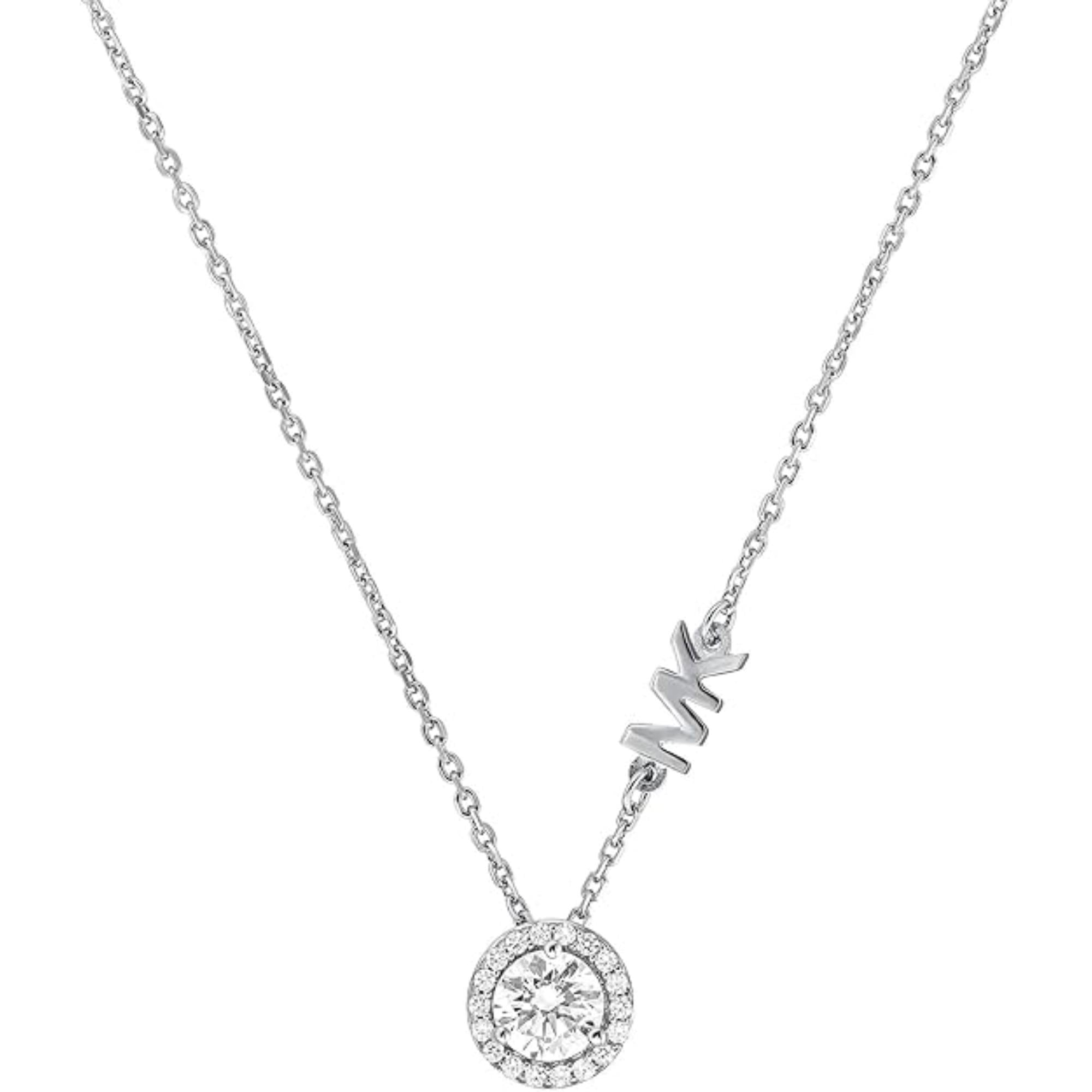 Michael Kors Sterling Silver CZ Pendant Women's Necklace MKC1208AN040