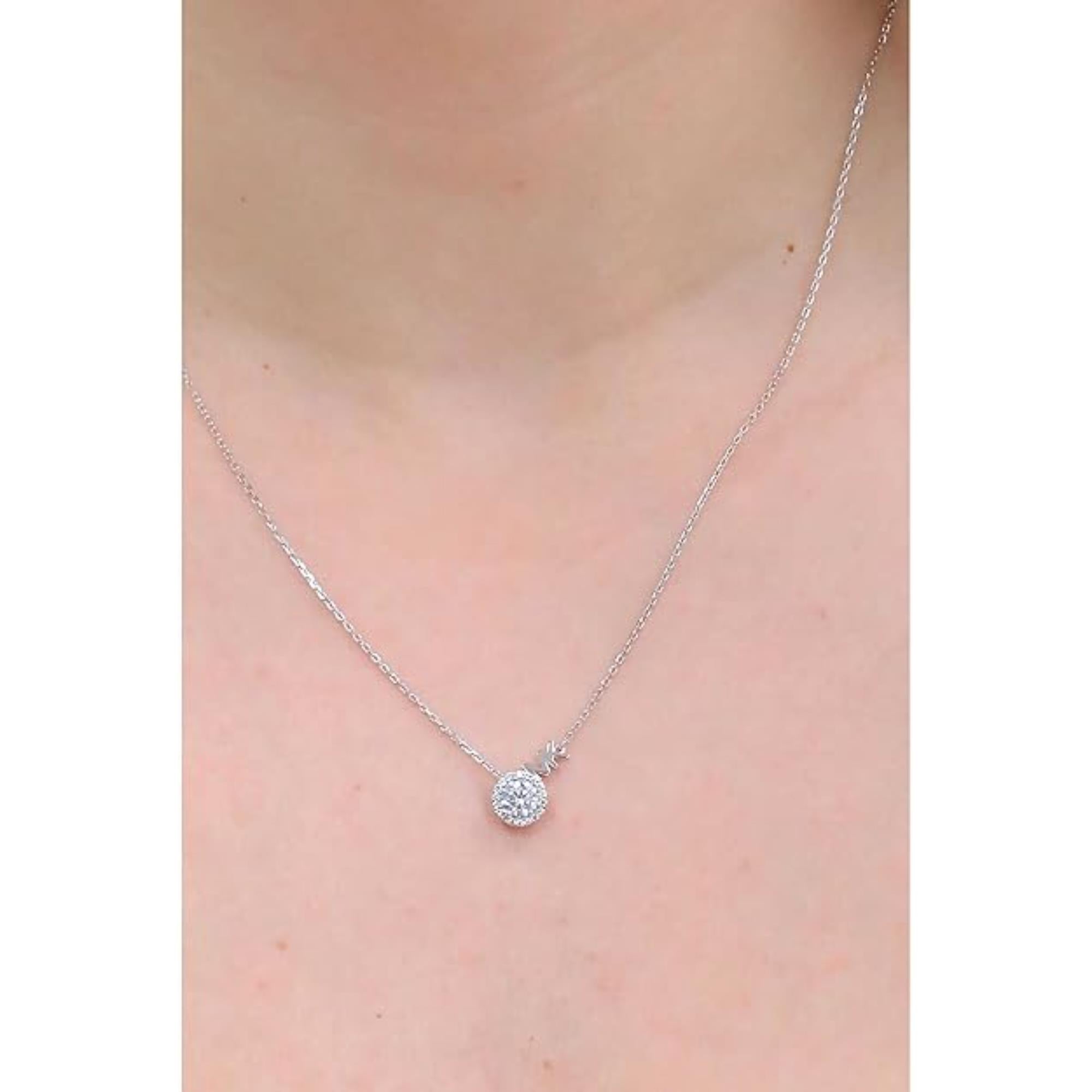 Michael Kors Sterling Silver CZ Pendant Women's Necklace MKC1208AN040
