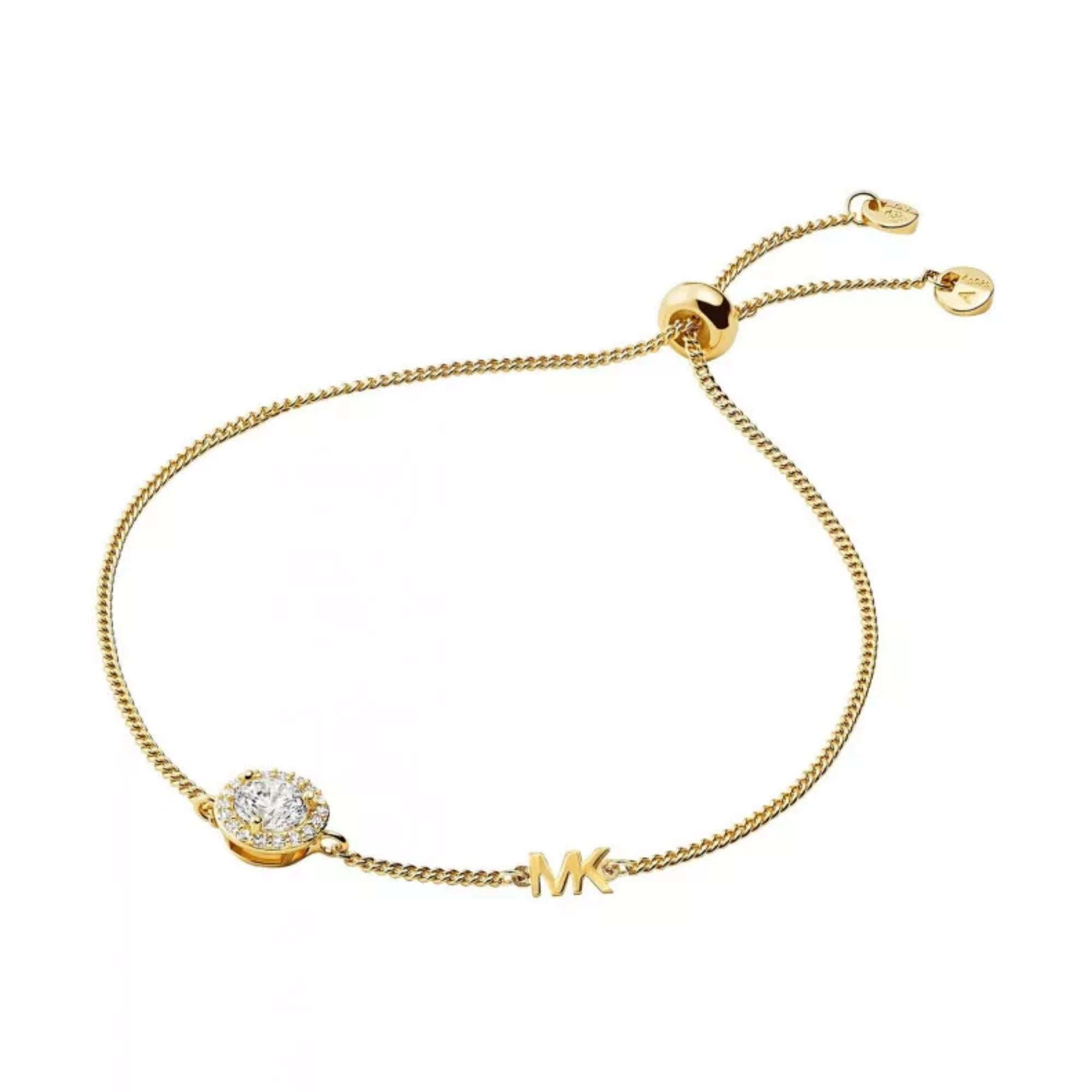 Michael Kors 14k Rose Gold- Plated Sterling Silver Halo Slider Women’s Bracelet MKC1206AN791