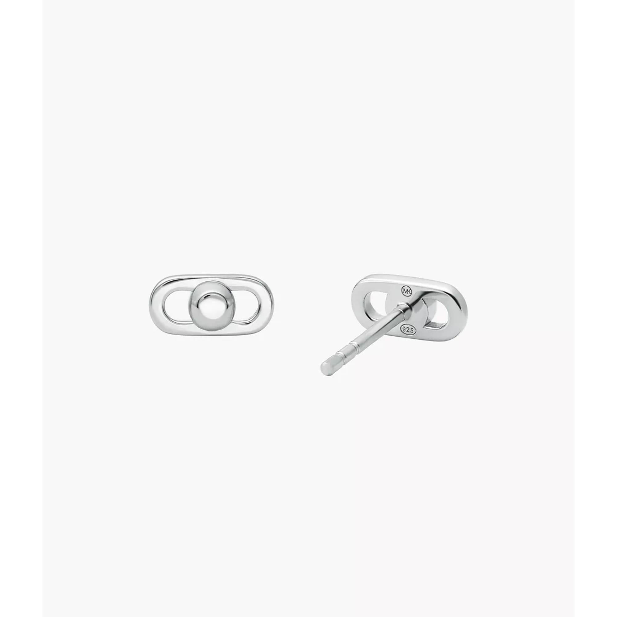 Michael Kors Sterling Silver Astor Link Stud Women's Earrings MKC173900040
