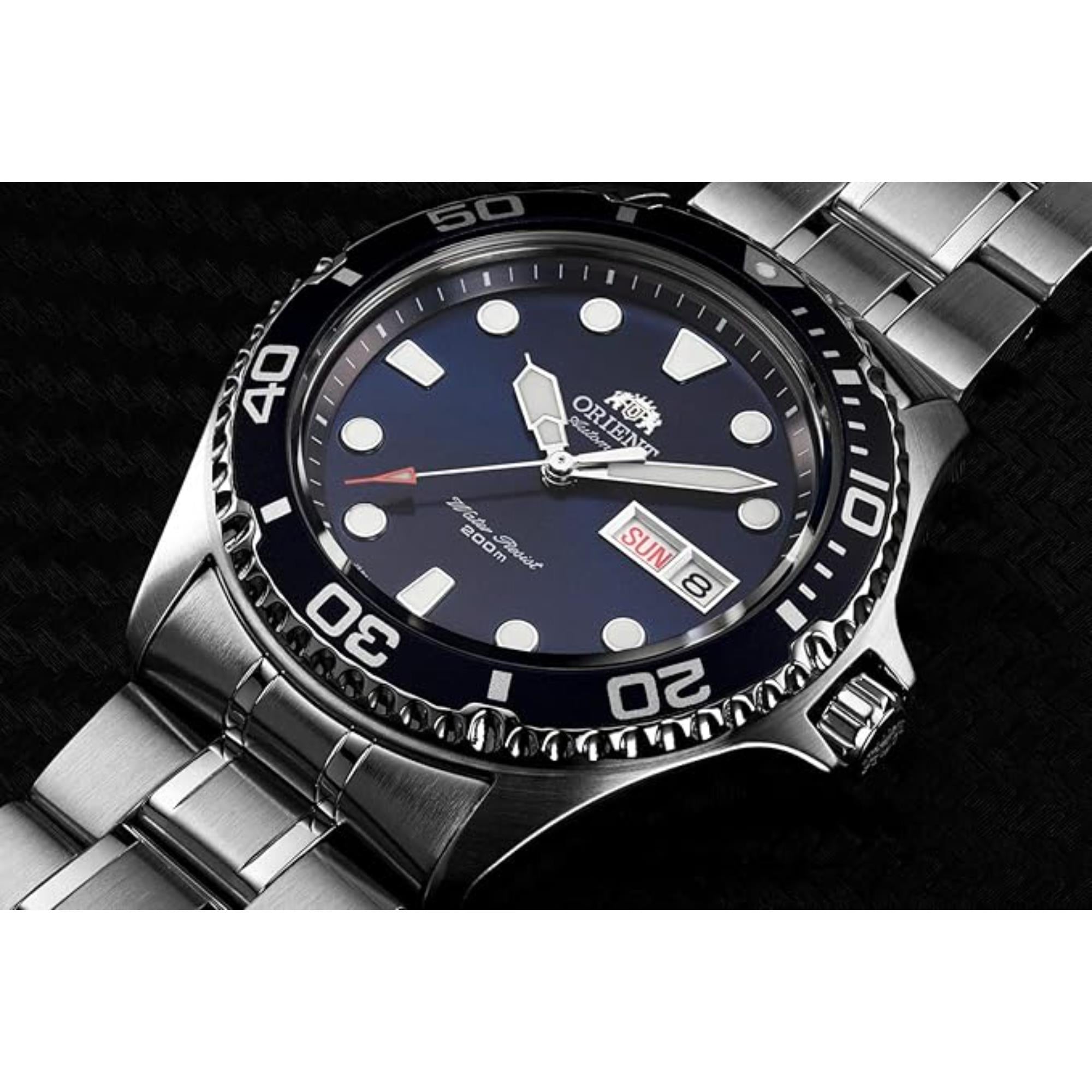 Orient Ray II Automatic Blue Dial Steel Strap Men's Dive Watch TAA02005D9