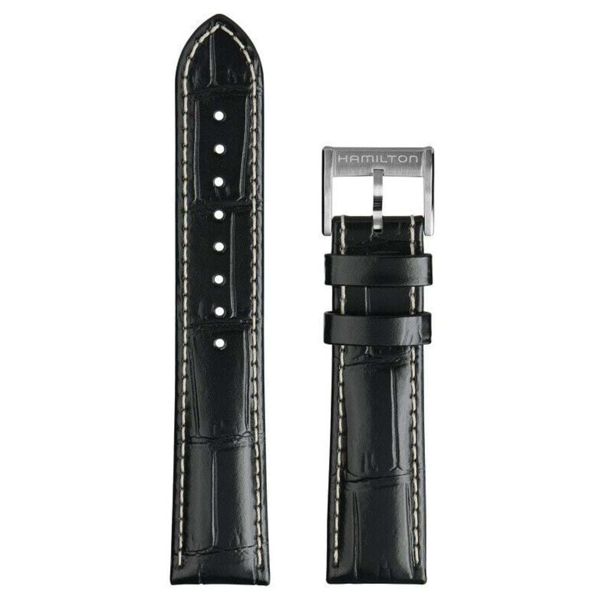Hamilton Khaki Field Black Leather Murph Leather Strap H690000143