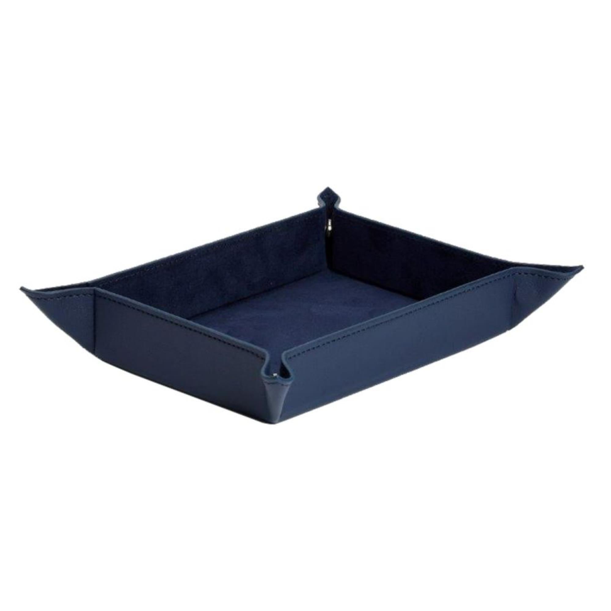 WOLF Heritage Coin Tray Navy Leather 290017