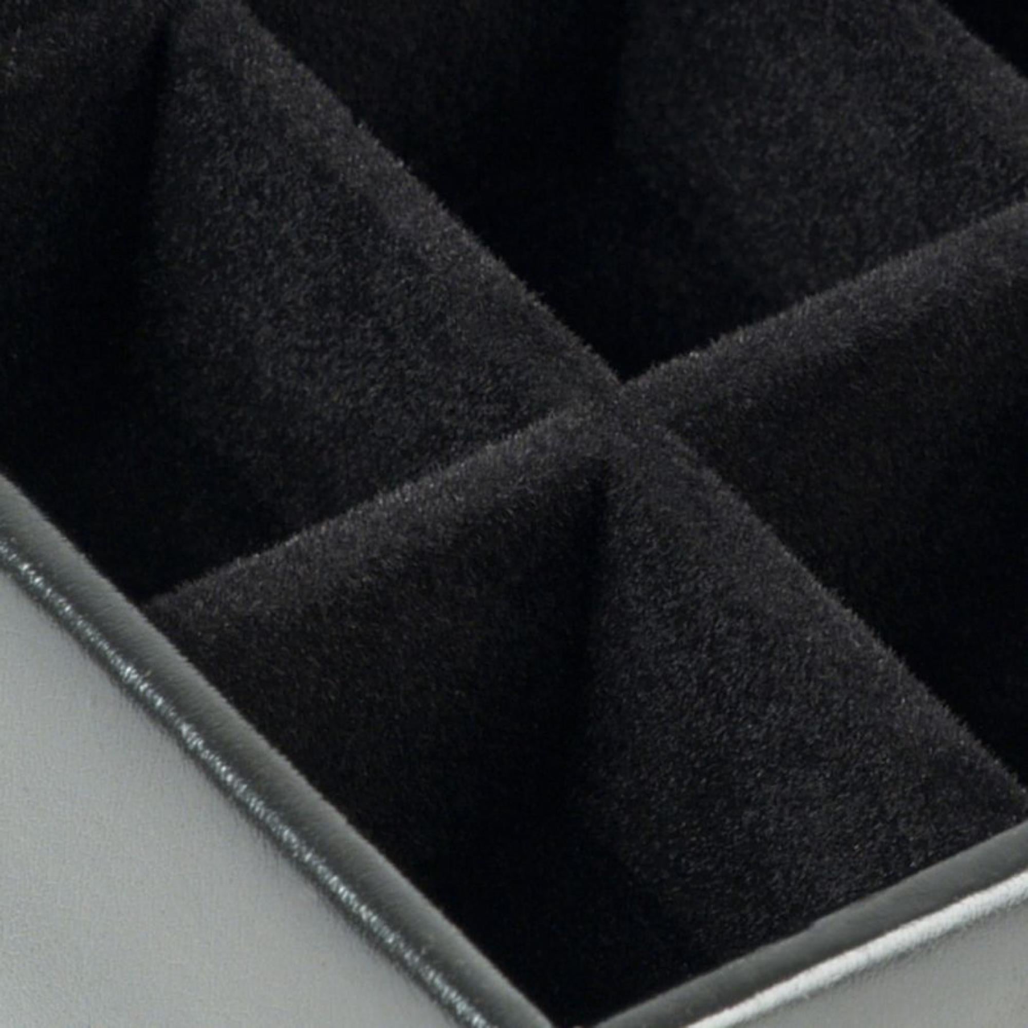 WOLF Heritage 4-Piece Cufflink Box Black Leather 290602
