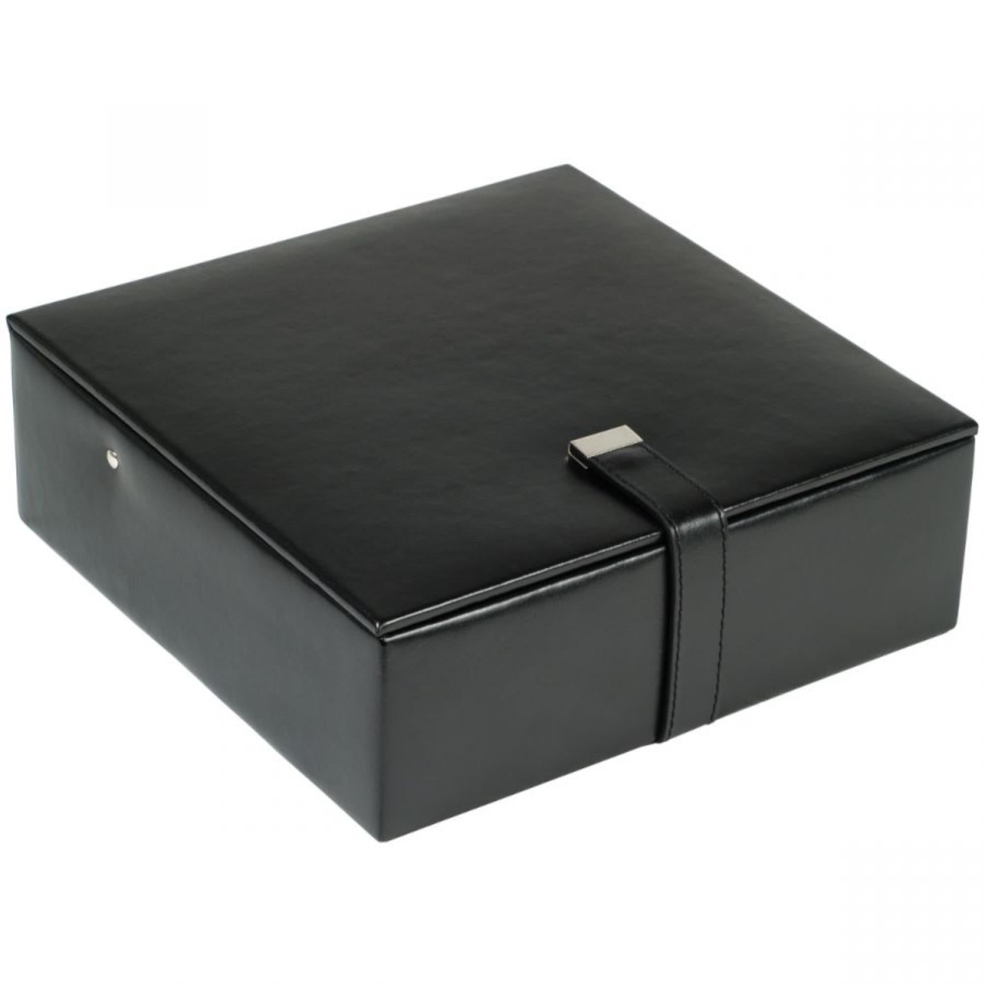 WOLF Heritage Large Valet Case Black Leather 290702