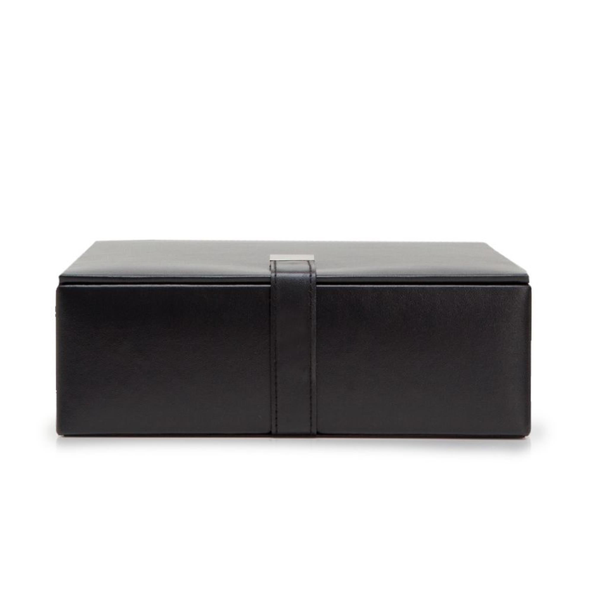 WOLF Heritage Large Valet Case Black Leather 290702