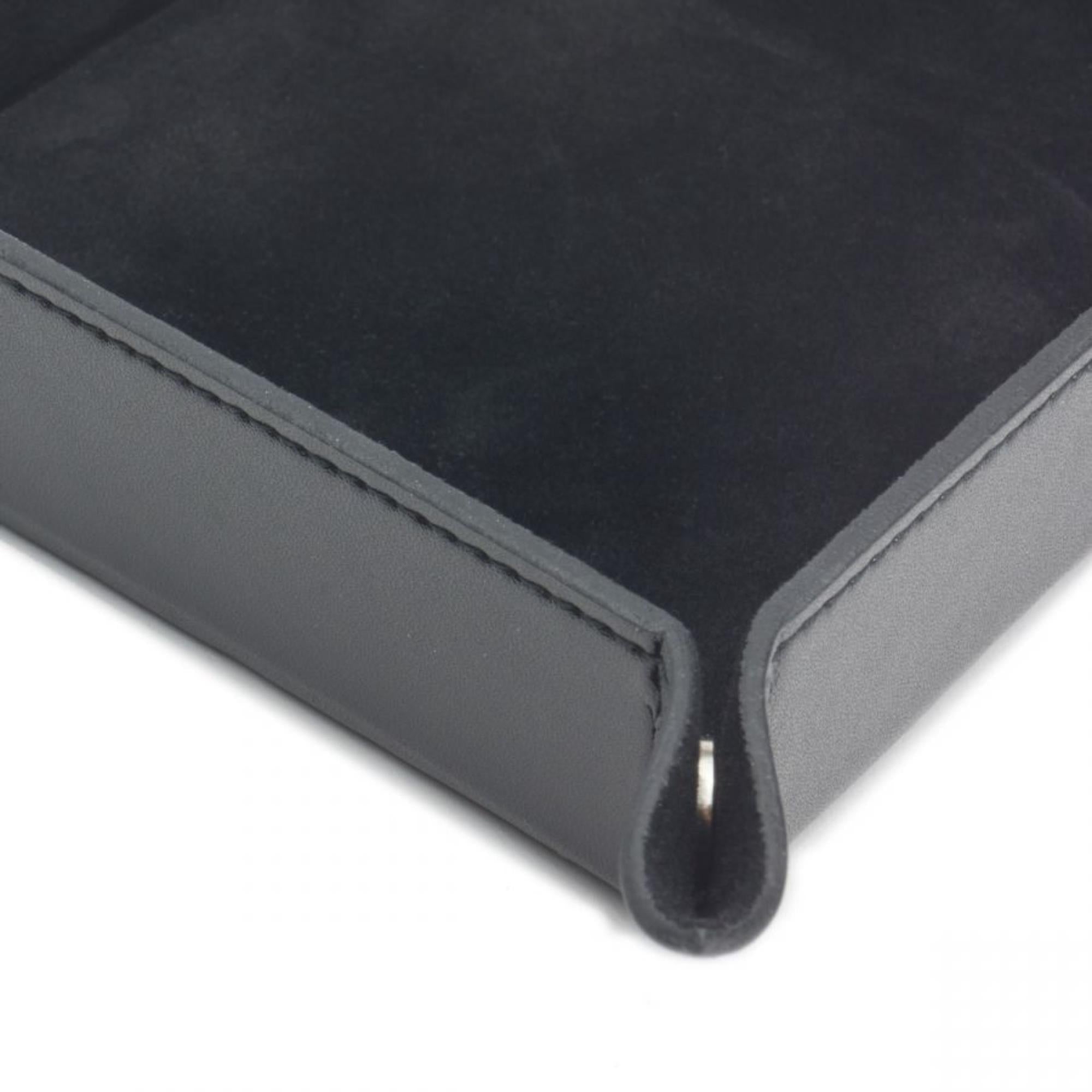 WOLF Heritage Coin Tray Black Leather 290002