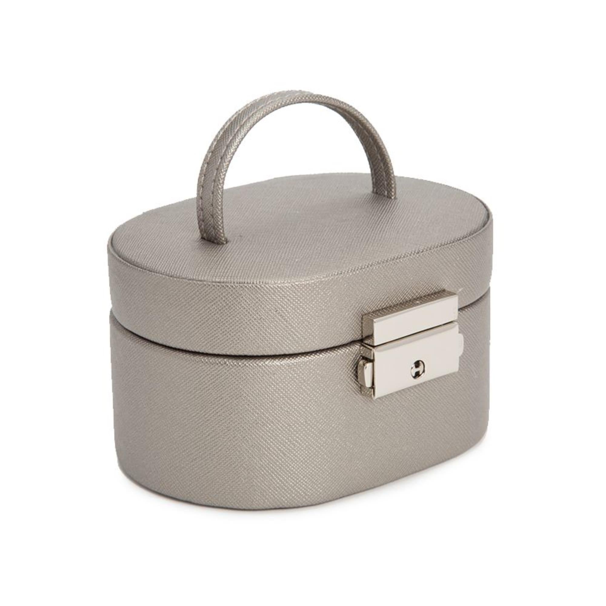 WOLF Heritage Mini Oval Box Tan Leather 281434