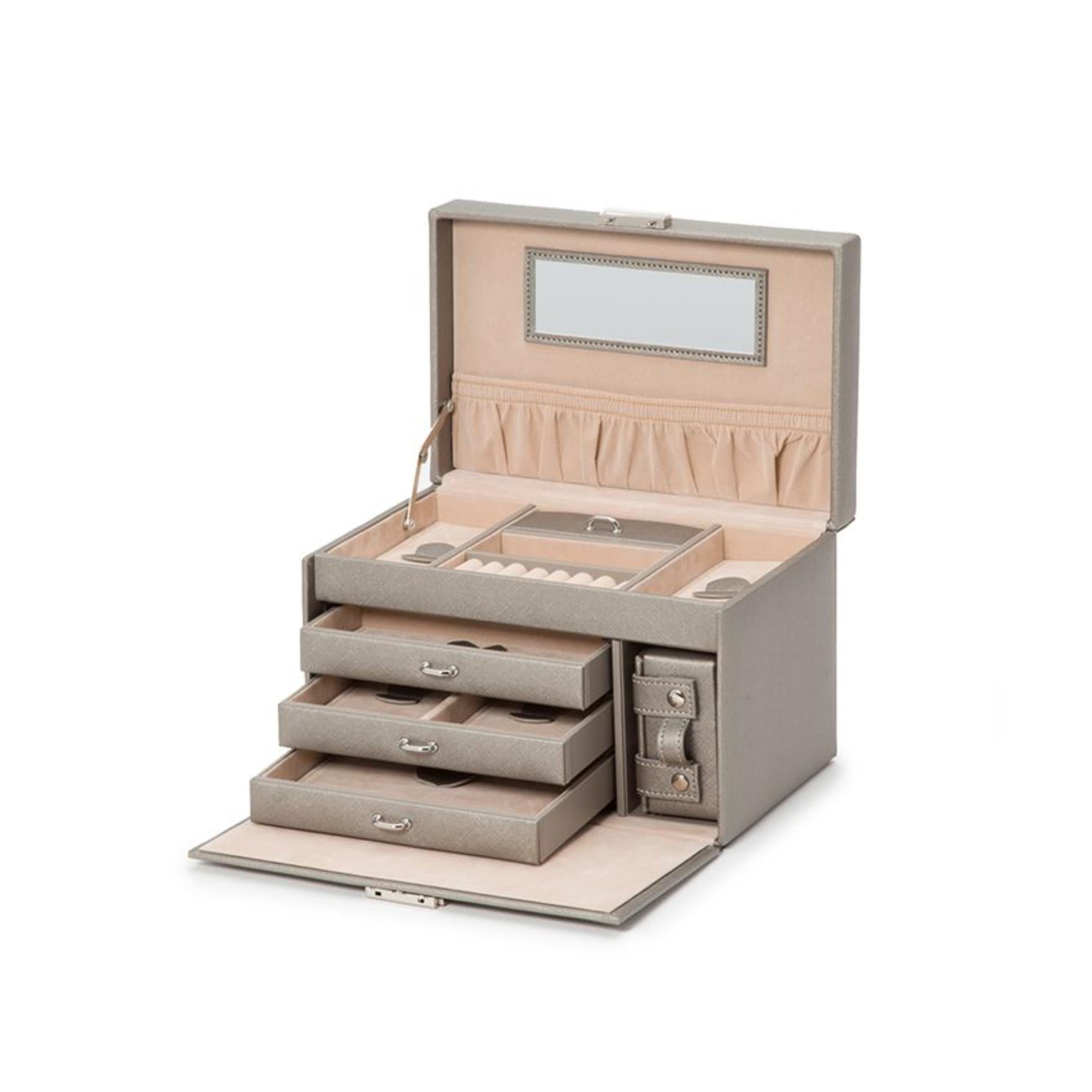 WOLF Heritage Small Jewelry Box Tan Leather 280034