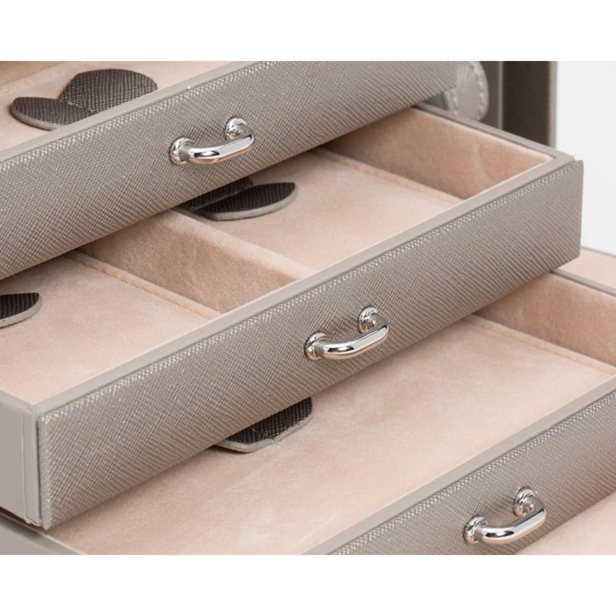 WOLF Heritage Small Jewelry Box Tan Leather 280034