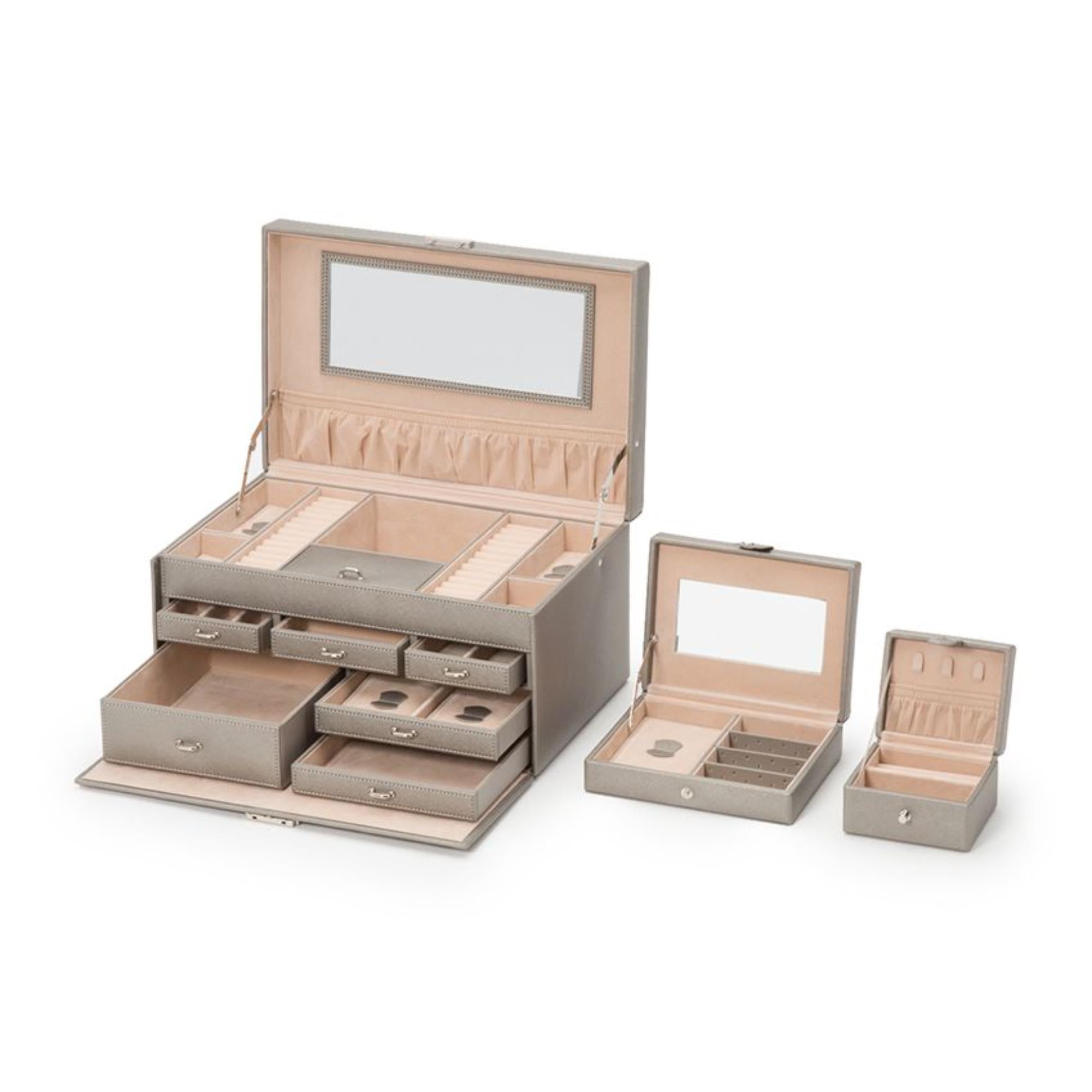 WOLF Heritage Large Jewelry Box Tan Leather 280234