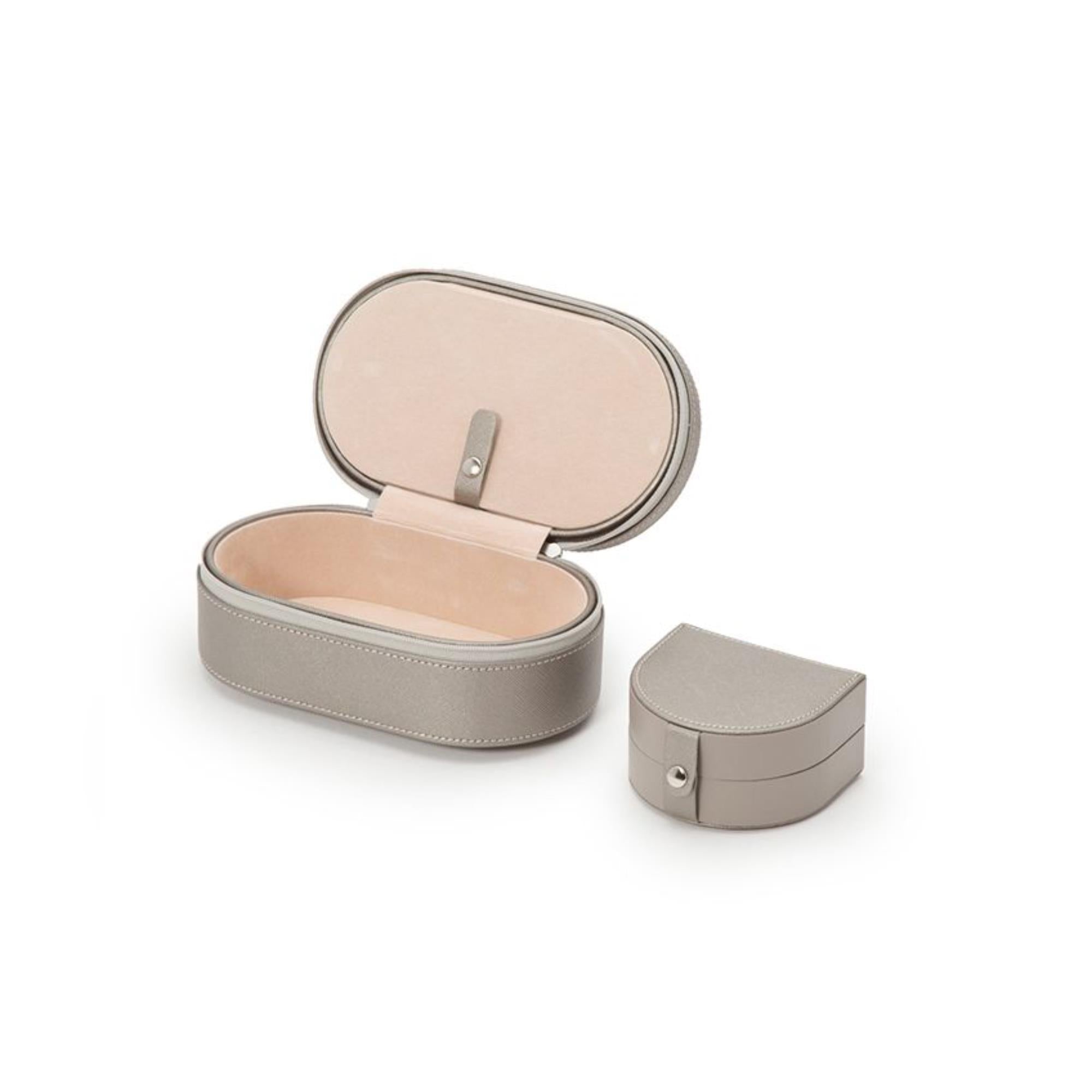 WOLF Heritage Oval Zip Case Tan Leather 280634
