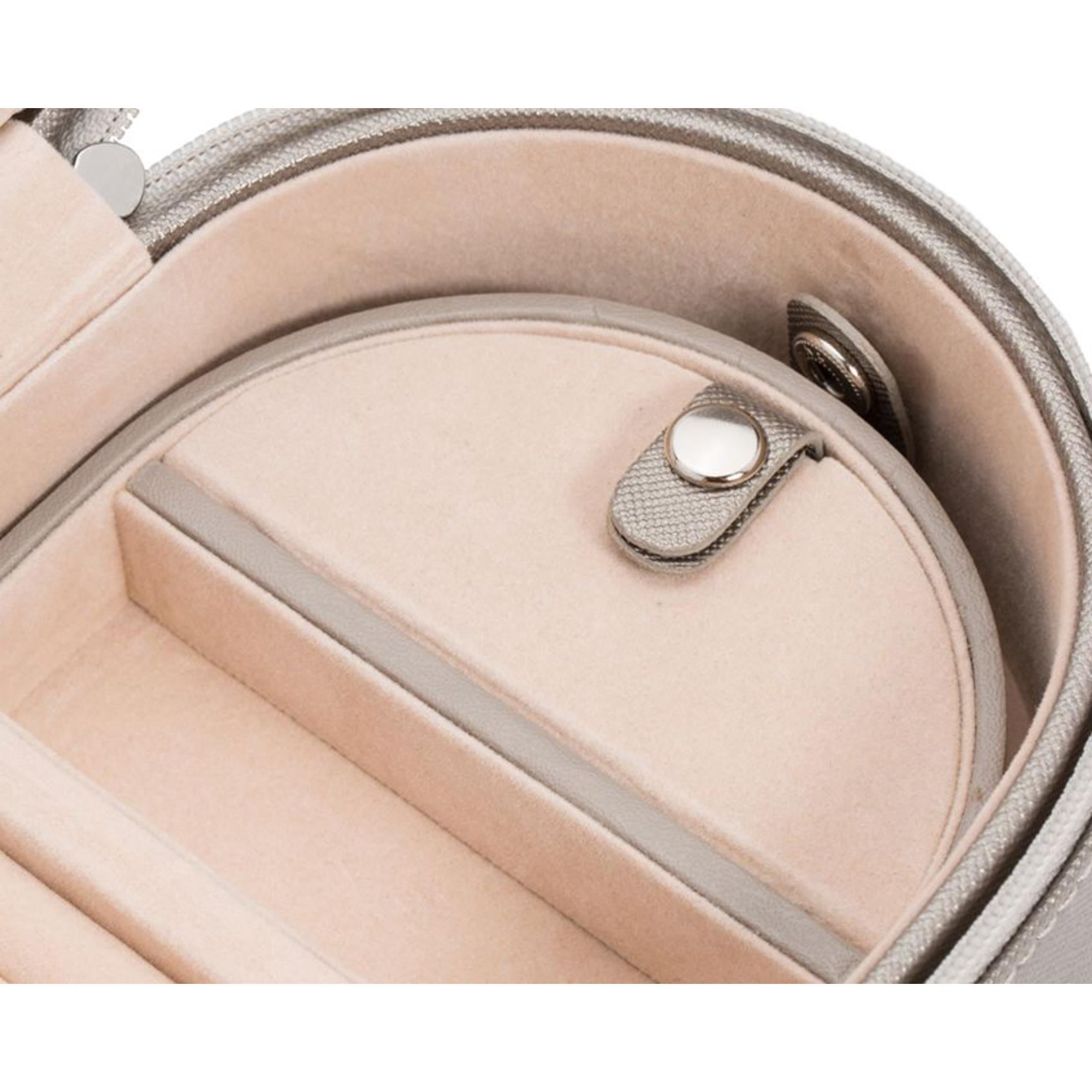 WOLF Heritage Oval Zip Case Tan Leather 280634
